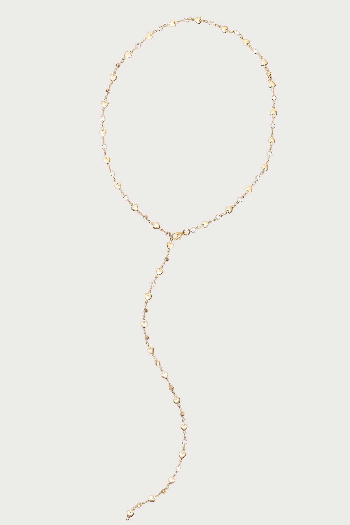 Heart & Diamond Cascading Necklace