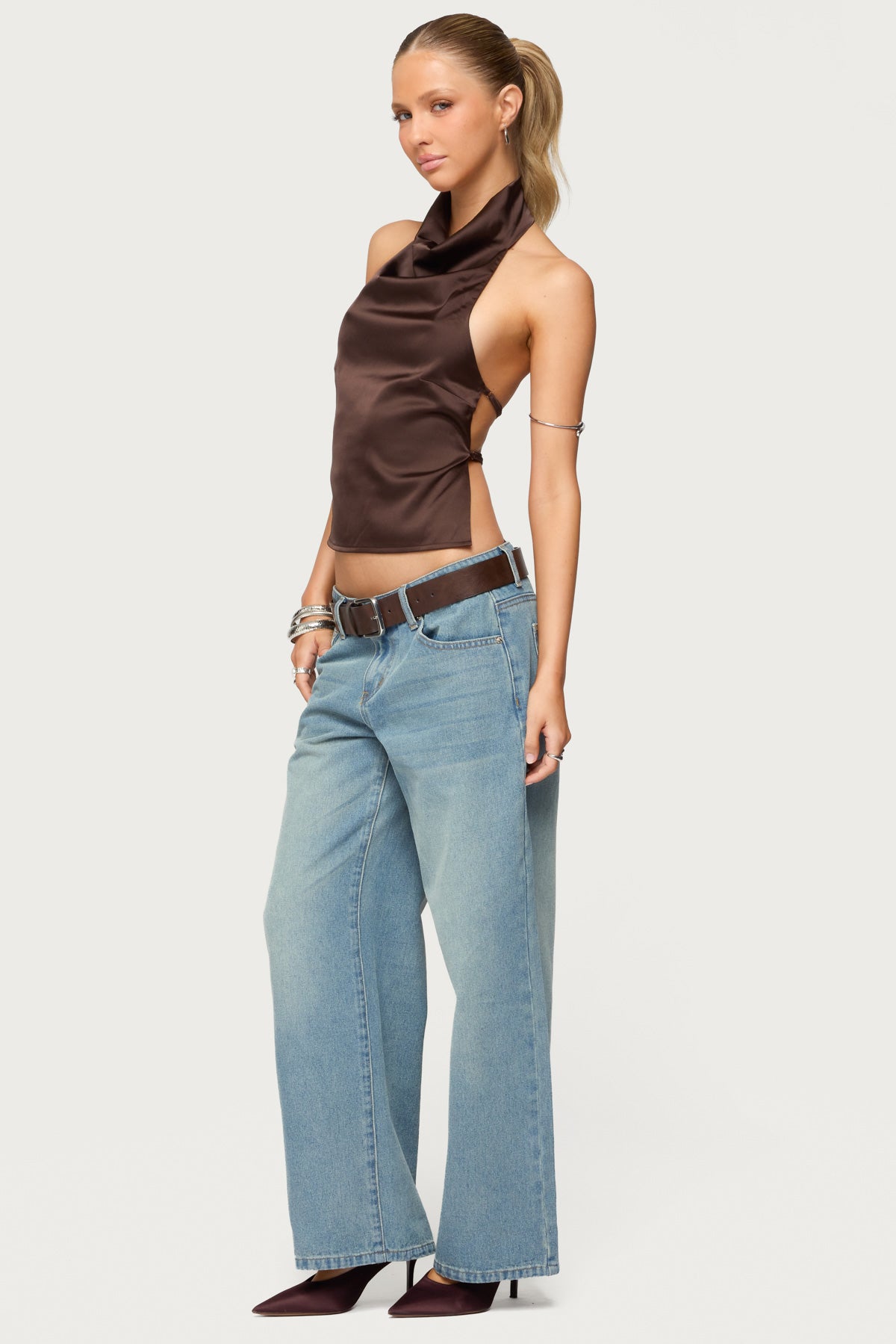 Petite Raelynn Washed Low Rise Jeans