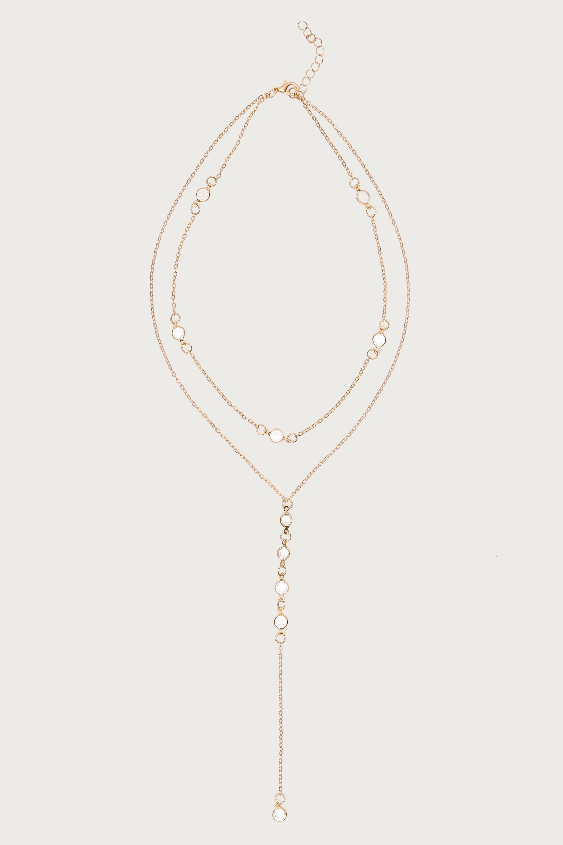 Stone Layered Cascading Necklace