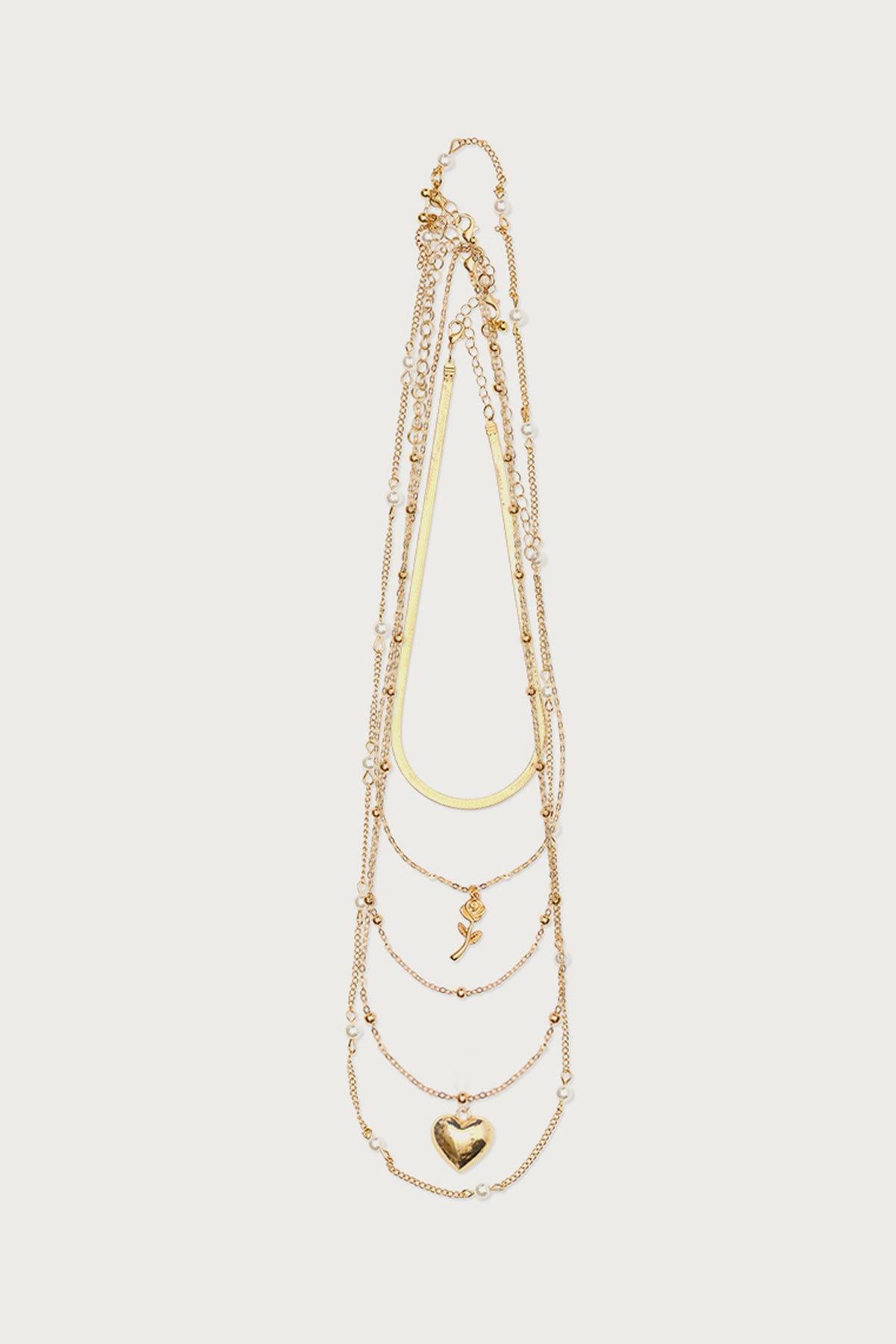 Major Love Heart Layered Necklace