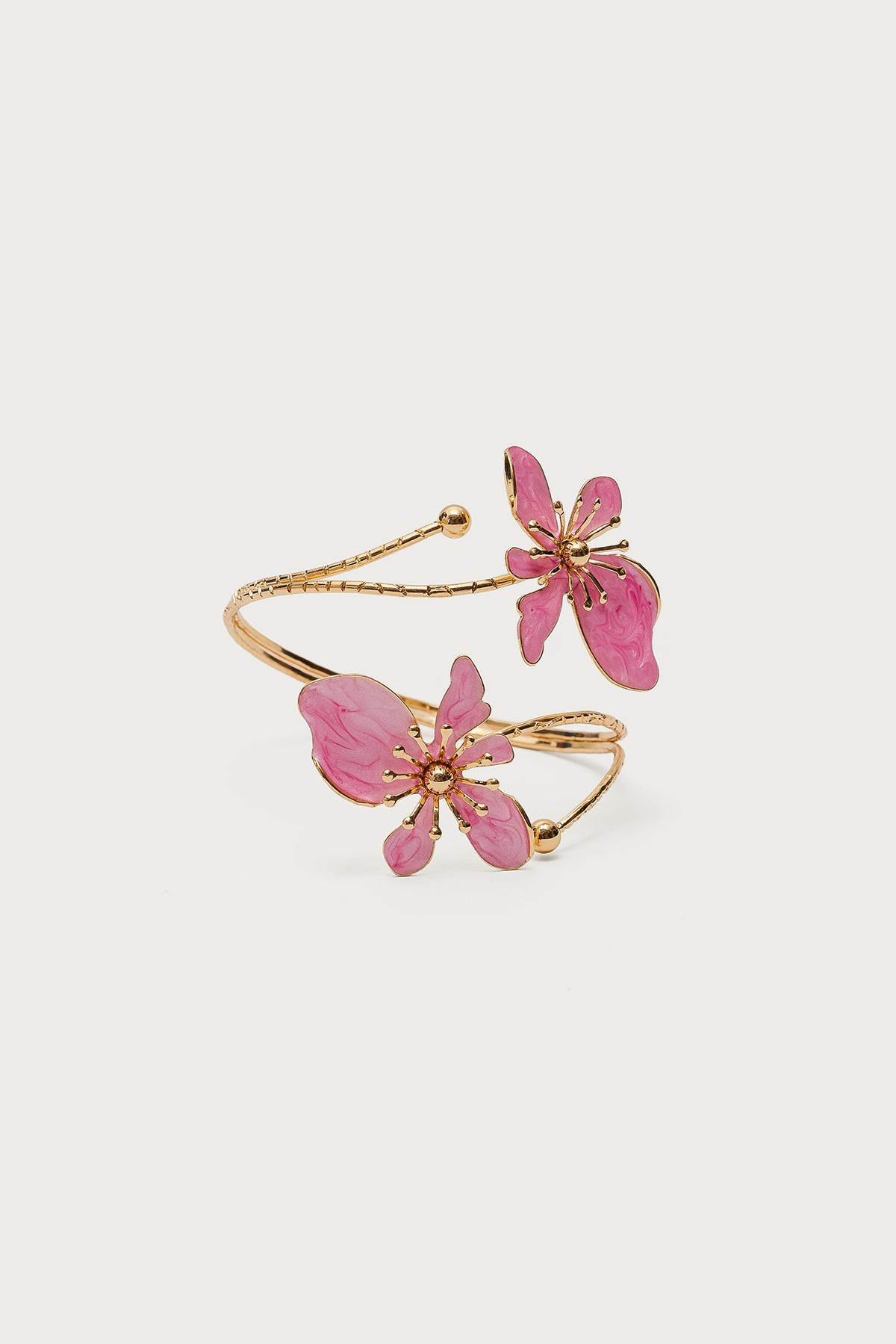 Blush Flower Cuff Bracelet