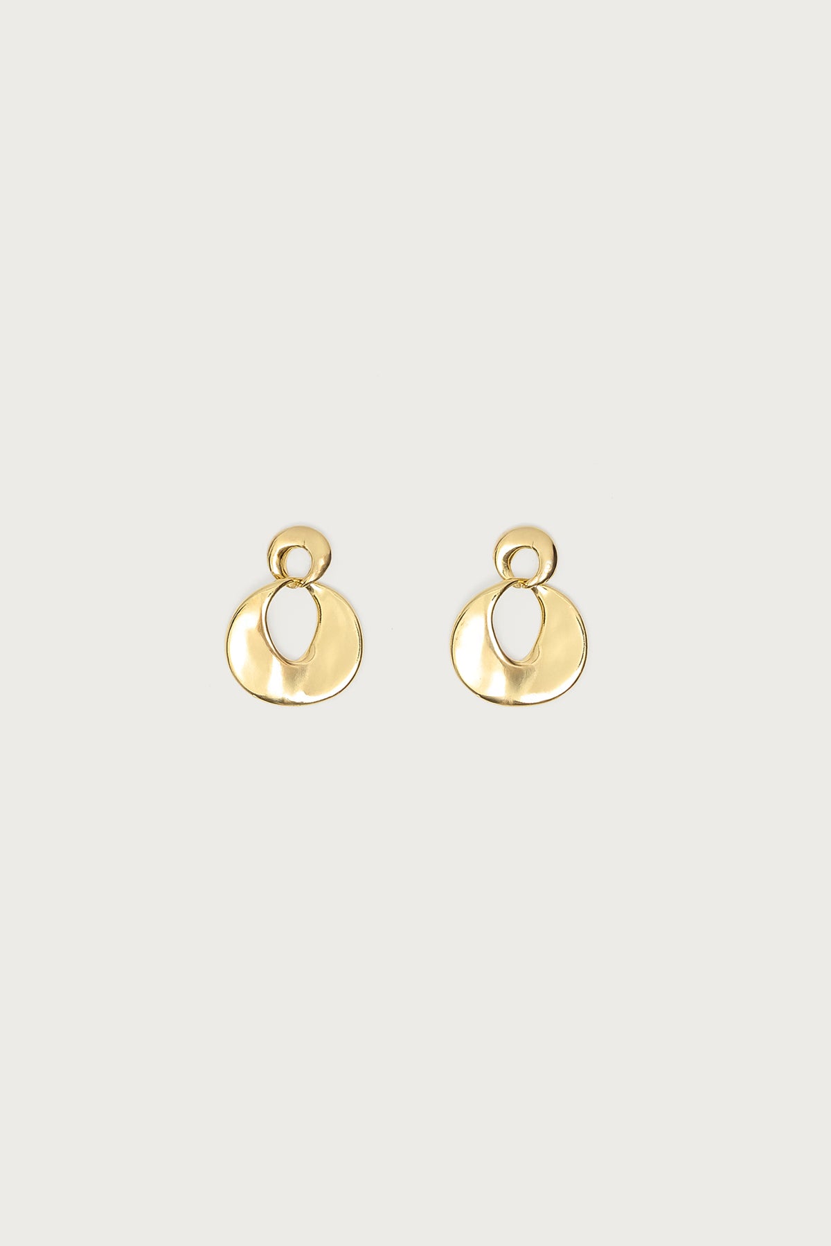 Double Disc Stud Earrings