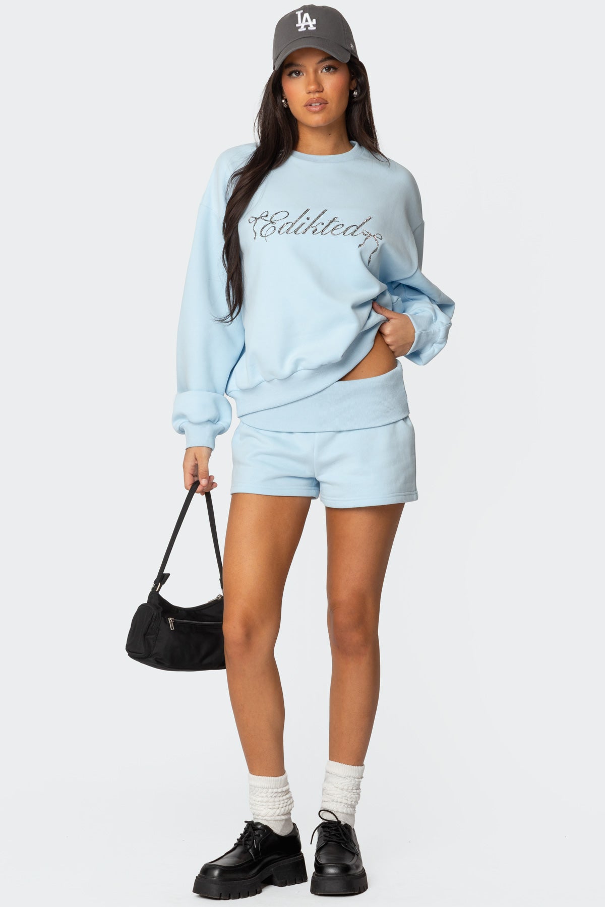 Super Edikteds Rhinestone Oversized Sweatshirt