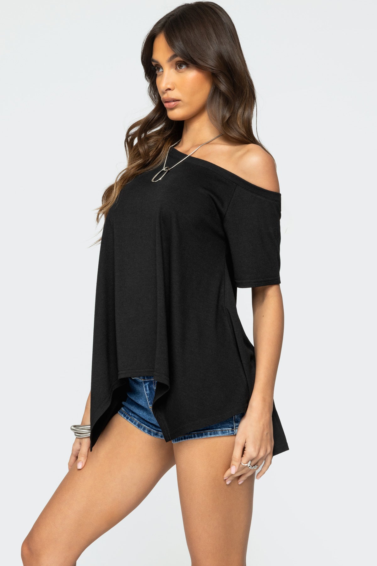 Josy Off Shoulder Handkerchief Top