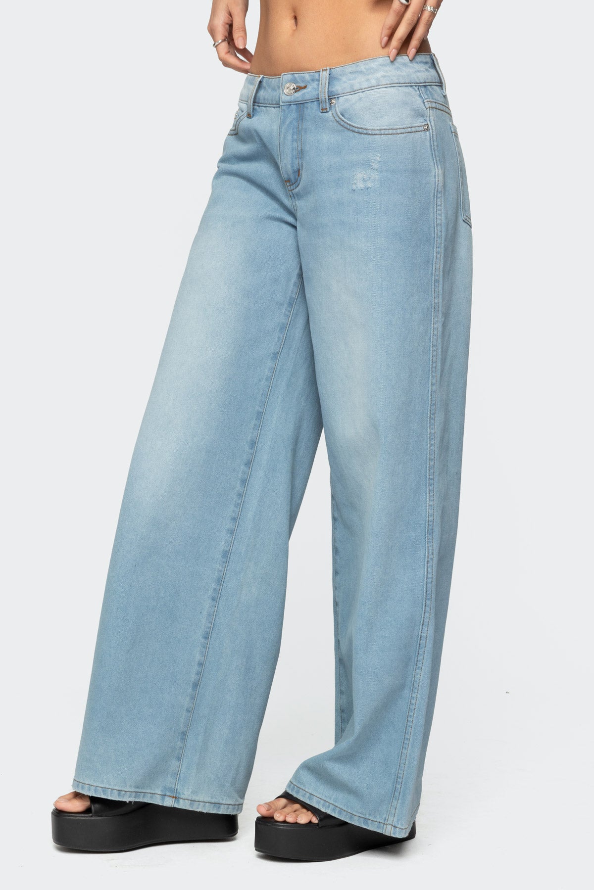 Ripley Distressed Low Rise Jeans