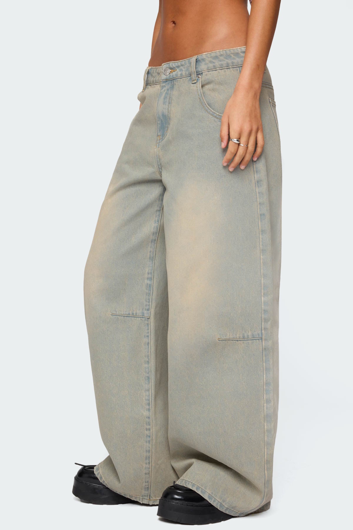 Santi Low Rise Wide Leg Jeans