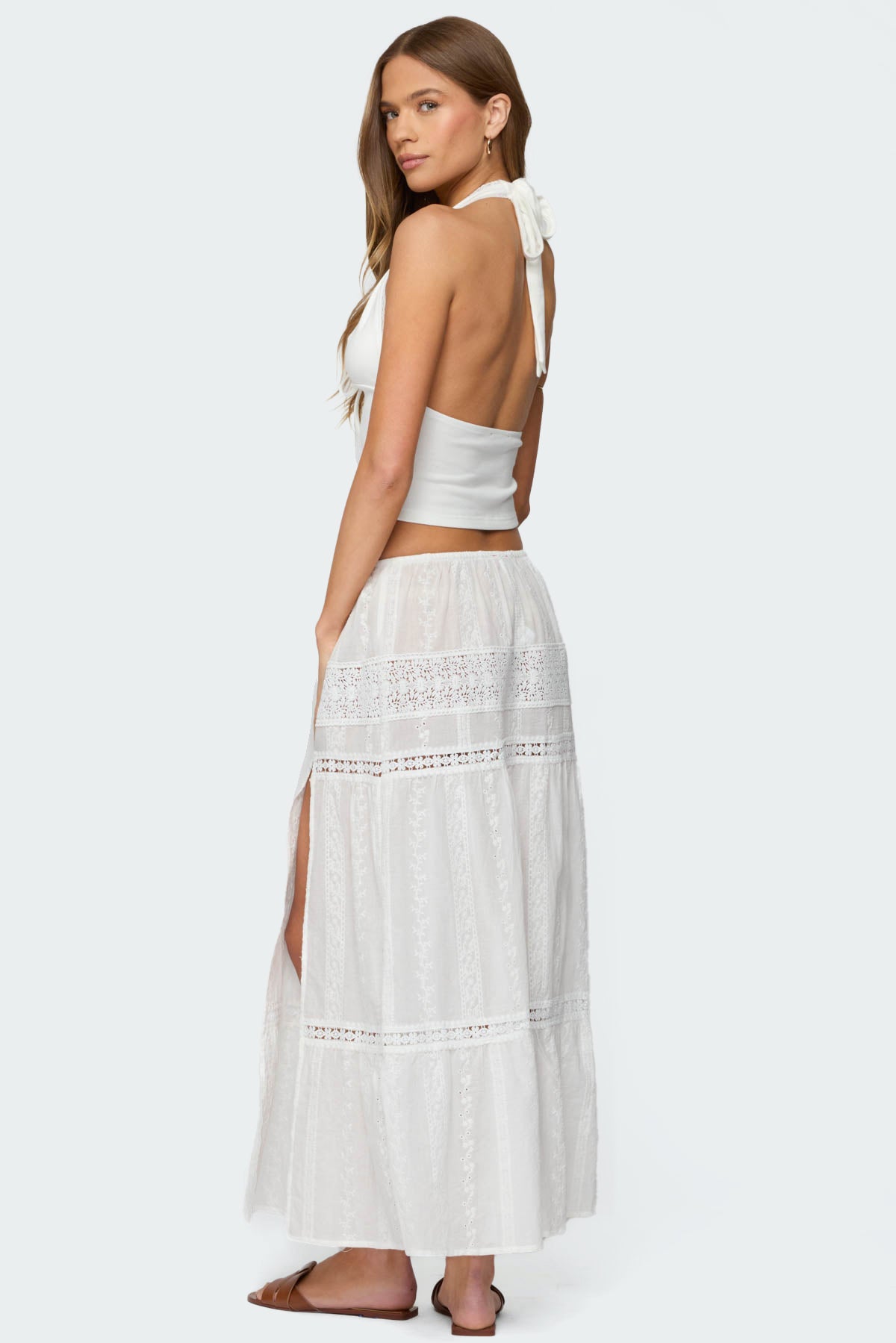 Greer Tie Front Halter Top