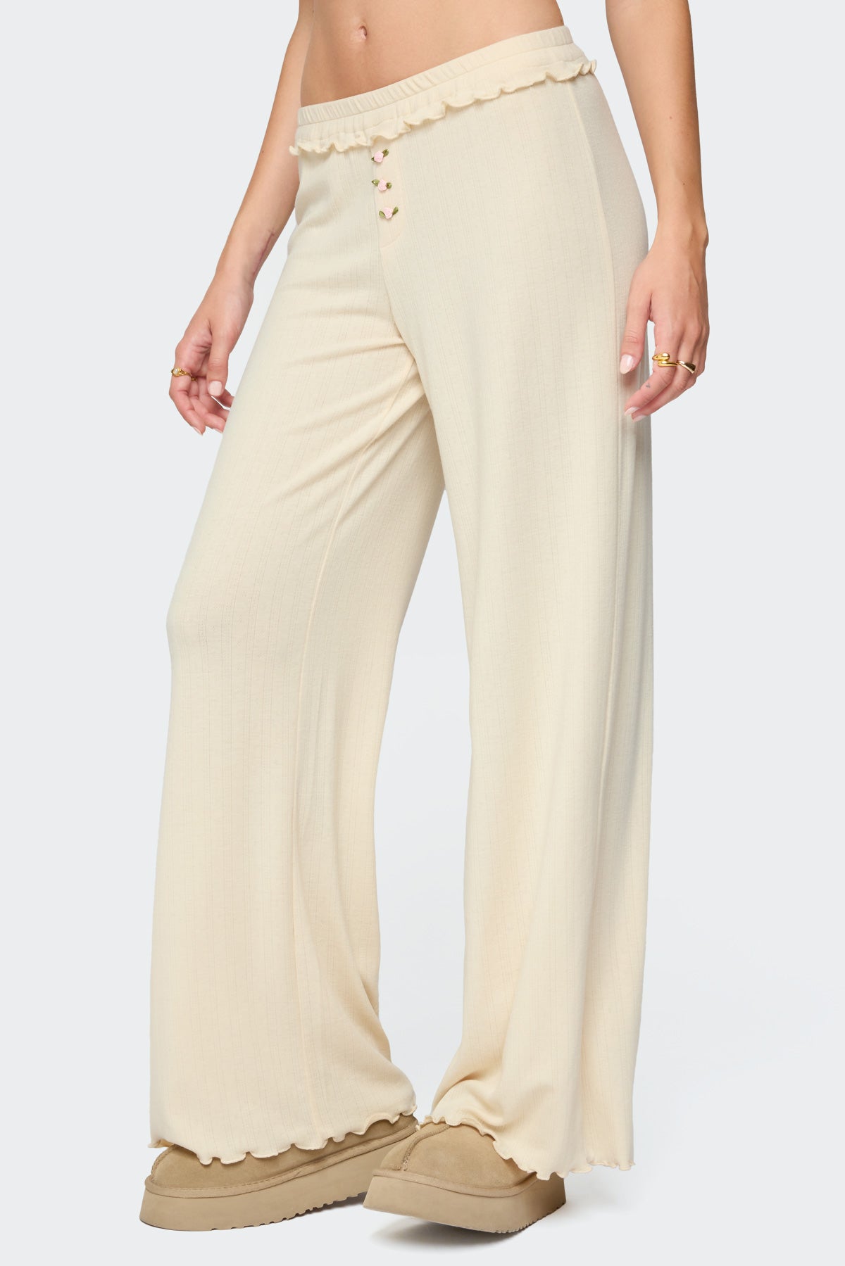 Posy Ruffle Pointelle Pants
