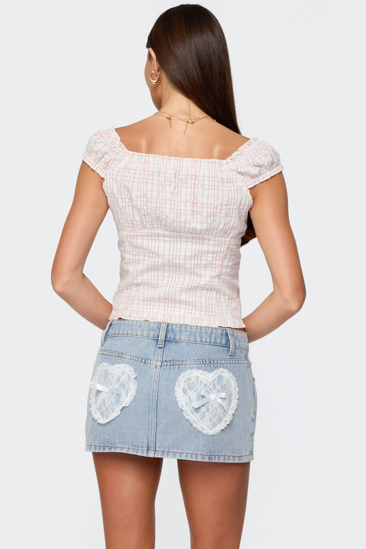 Dolsy Plaid Button Up Top