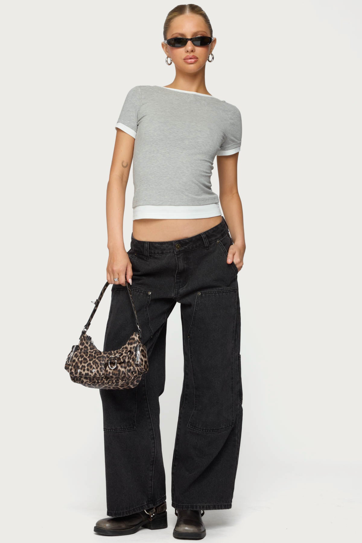 Petite Ayla Low Rise Carpenter Jeans