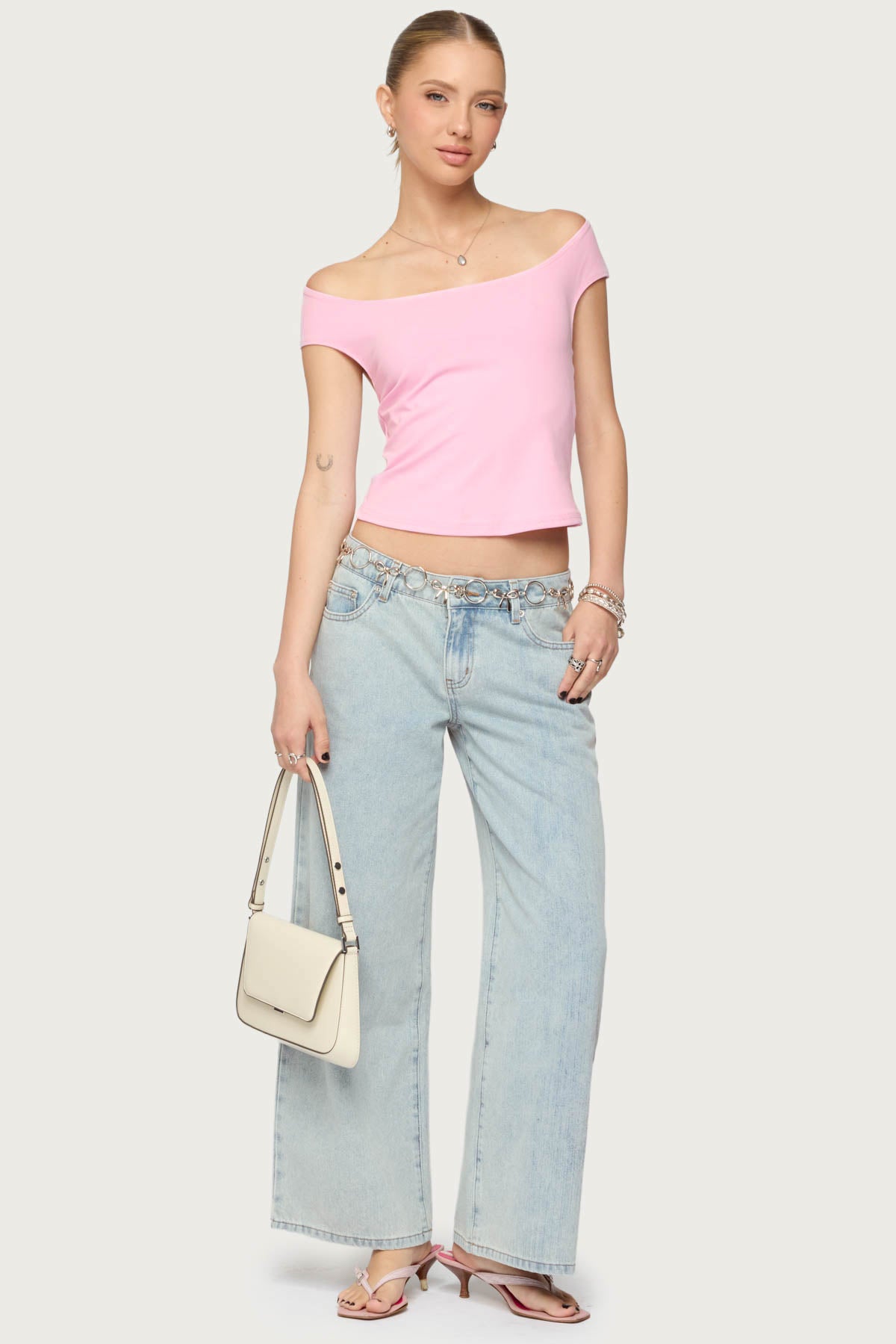Mikkey Cut Out Off Shoulder Top