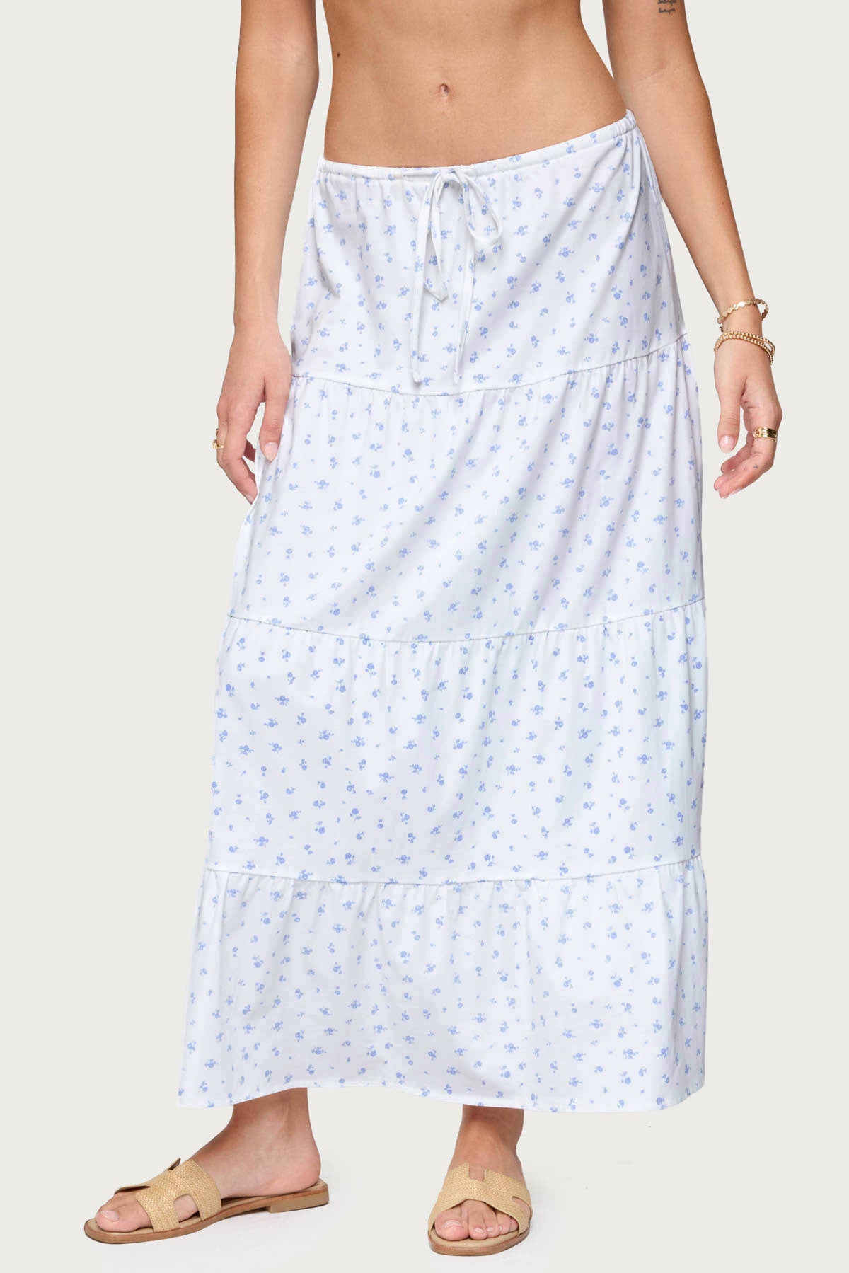 Charley Floral Tiered Maxi Skirt