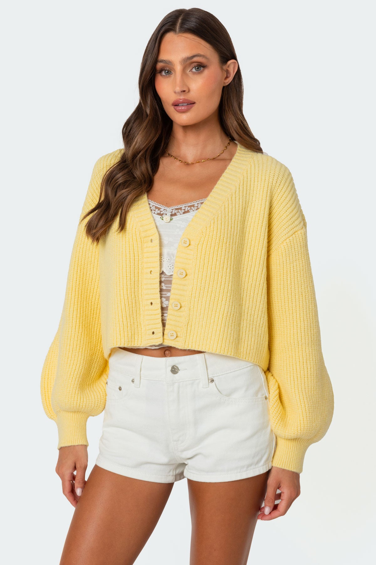 Sabrina Chunky Knit Cropped Cardigan