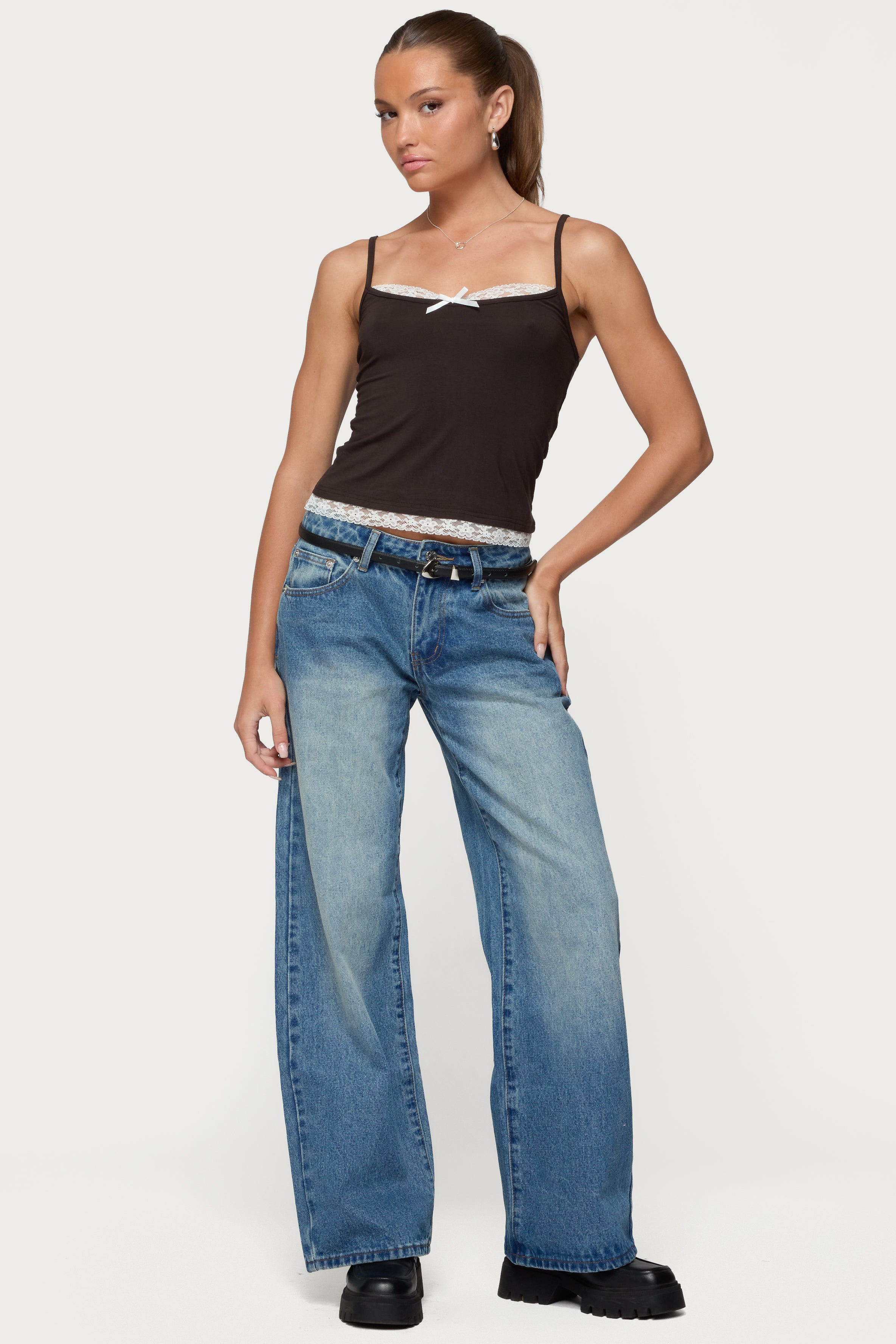 Magda Low Rise Acid Wash Jeans