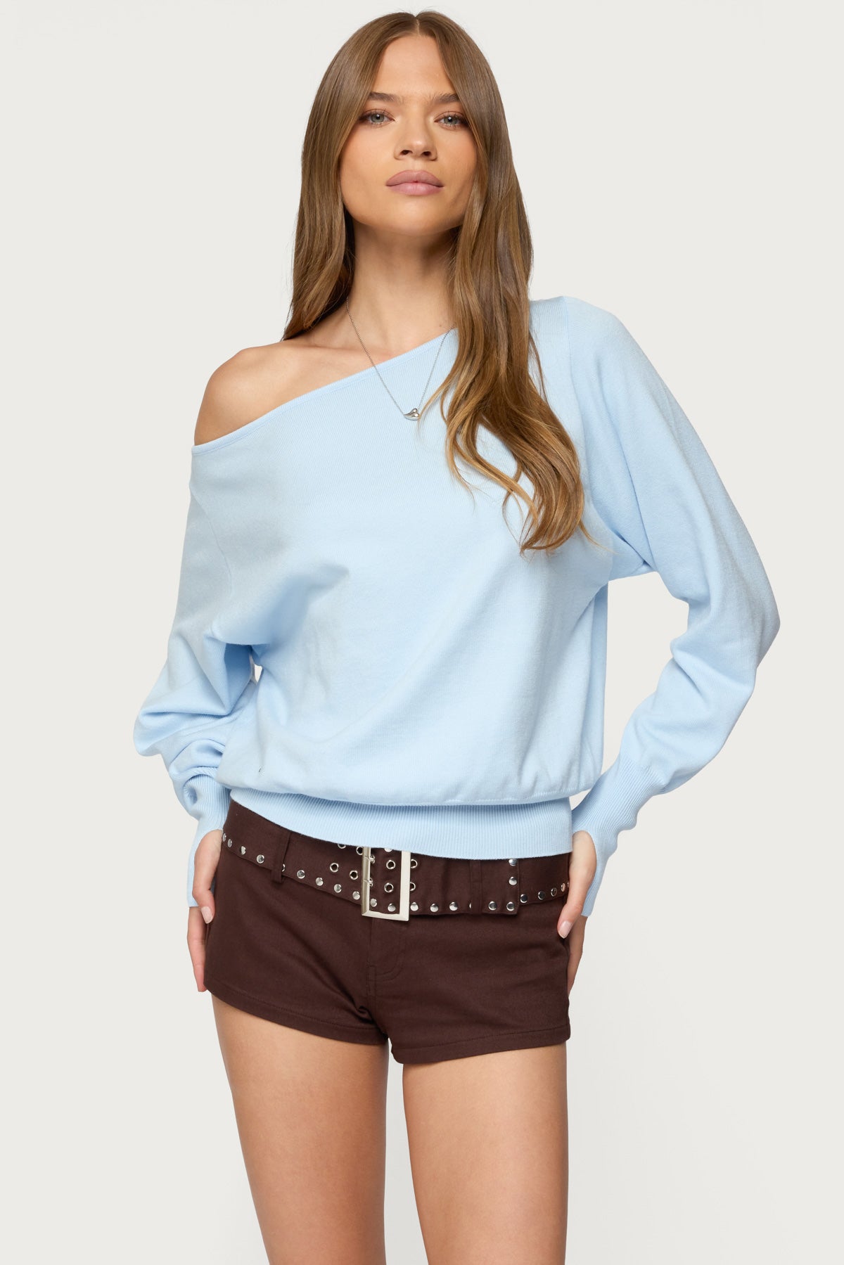 Off Shoulder Oversized Sweater