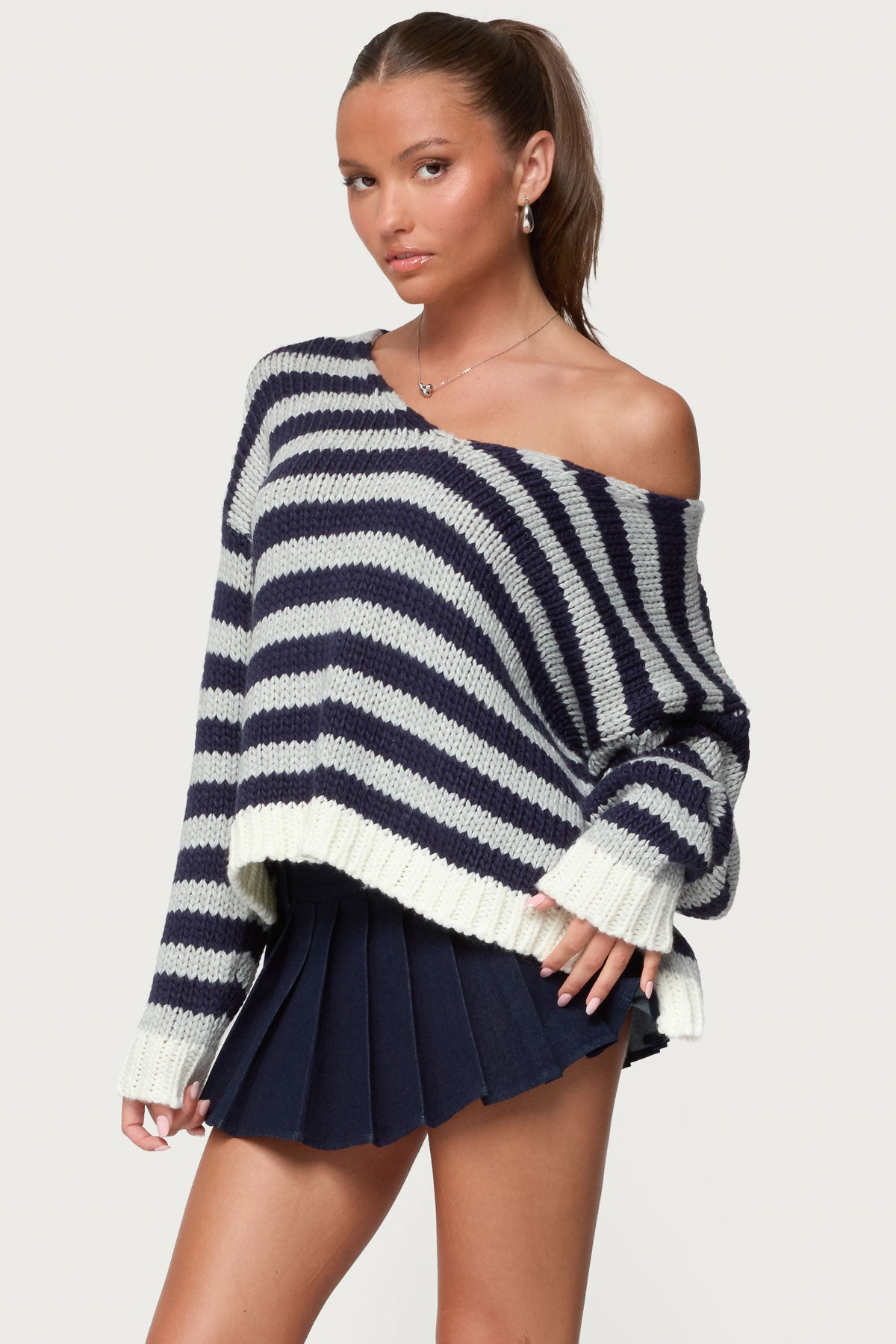 Eugenie Oversized Striped Sweater