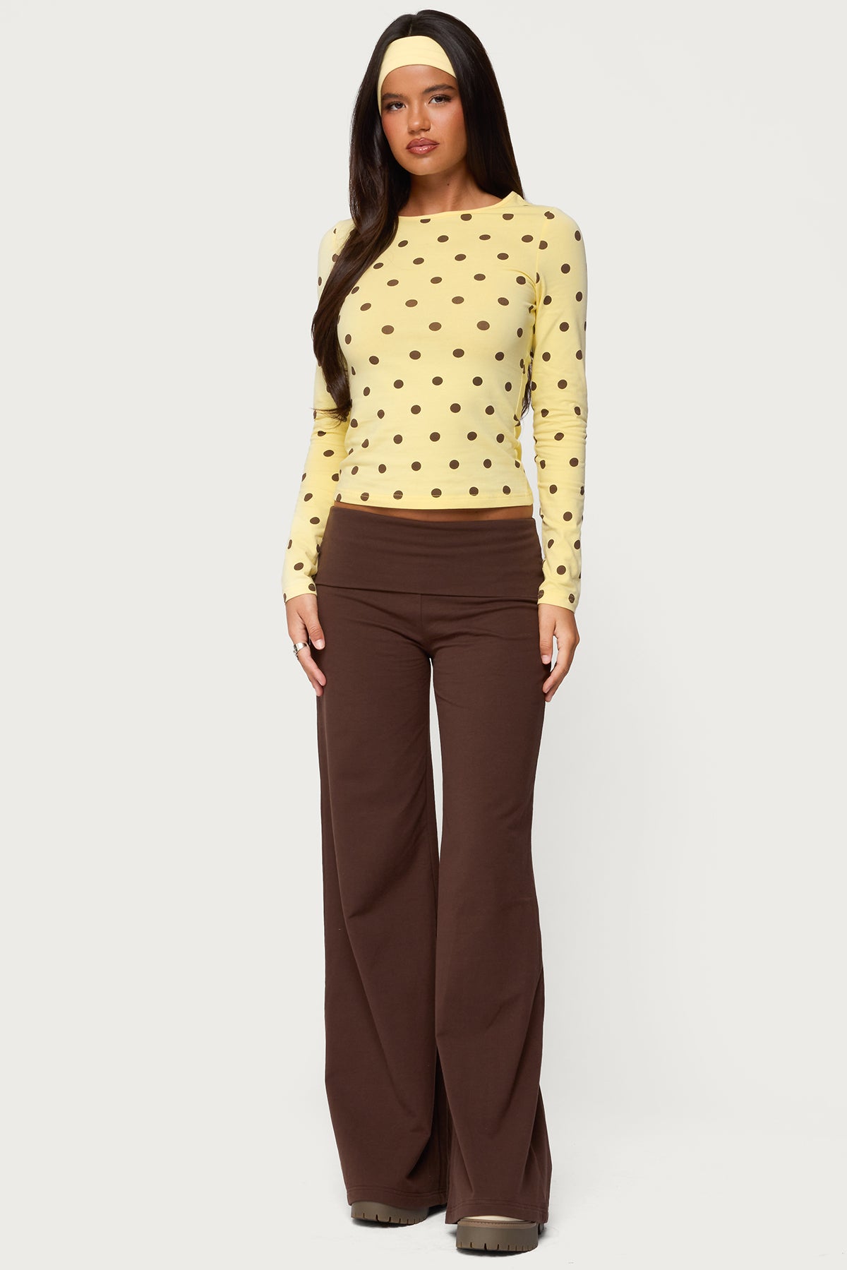 Wide Leg Fold Over Pants