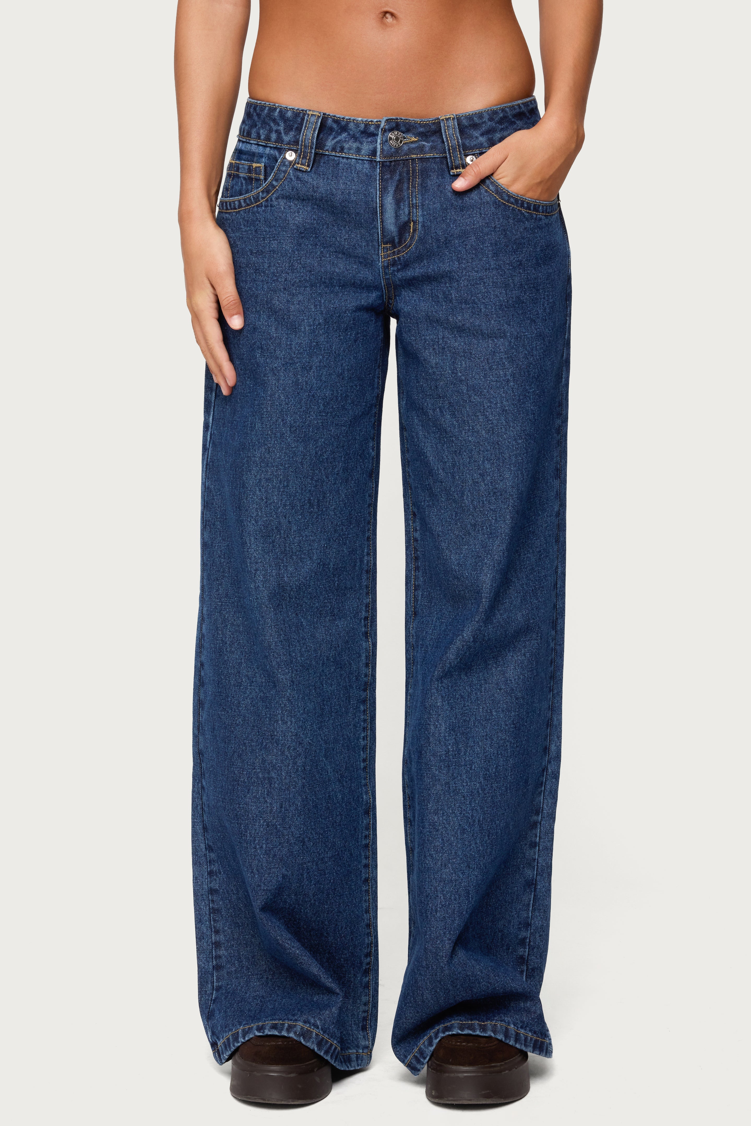 Raiyne Low Rise Wide Leg Jeans