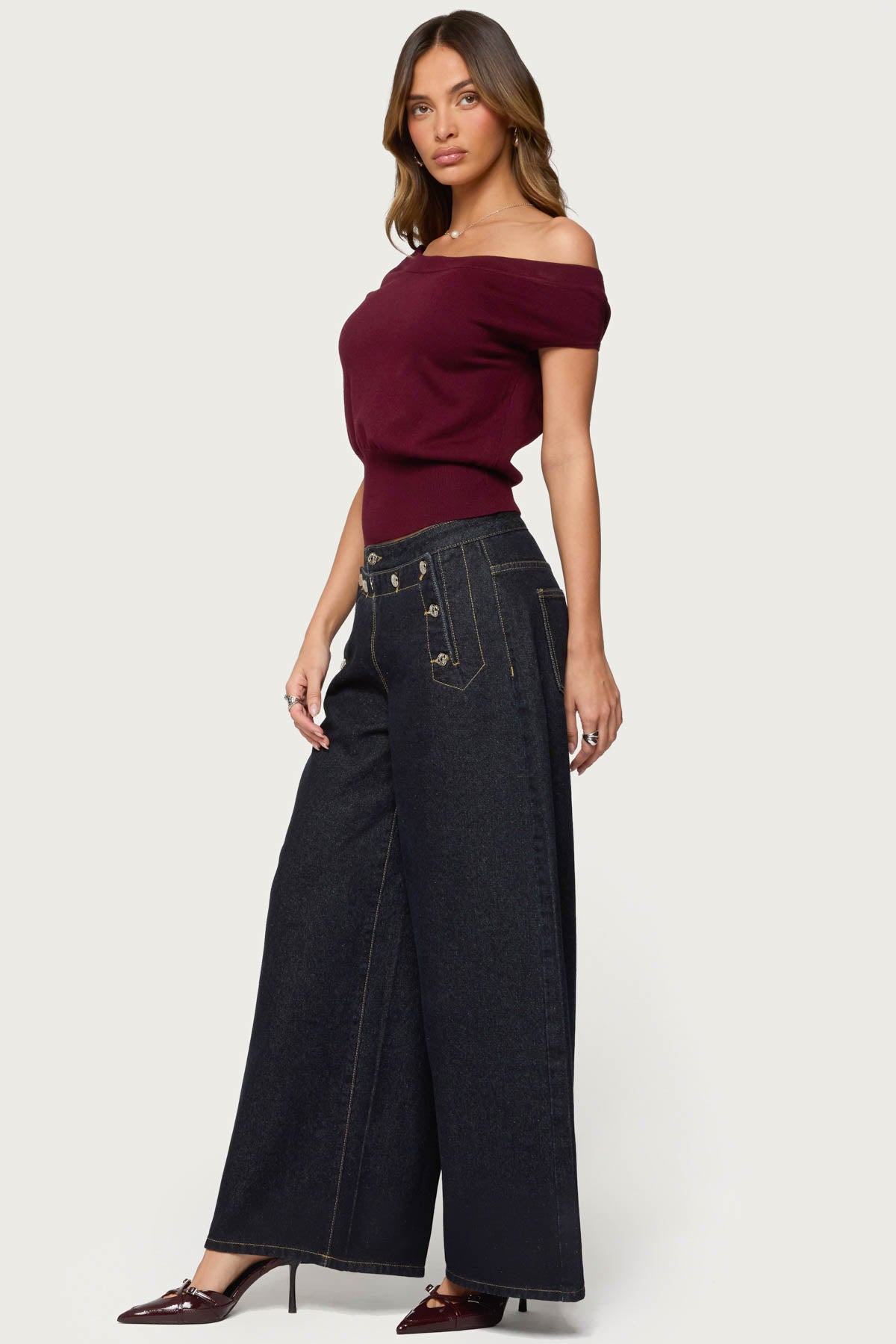 Michaela Off Shoulder Knit Top