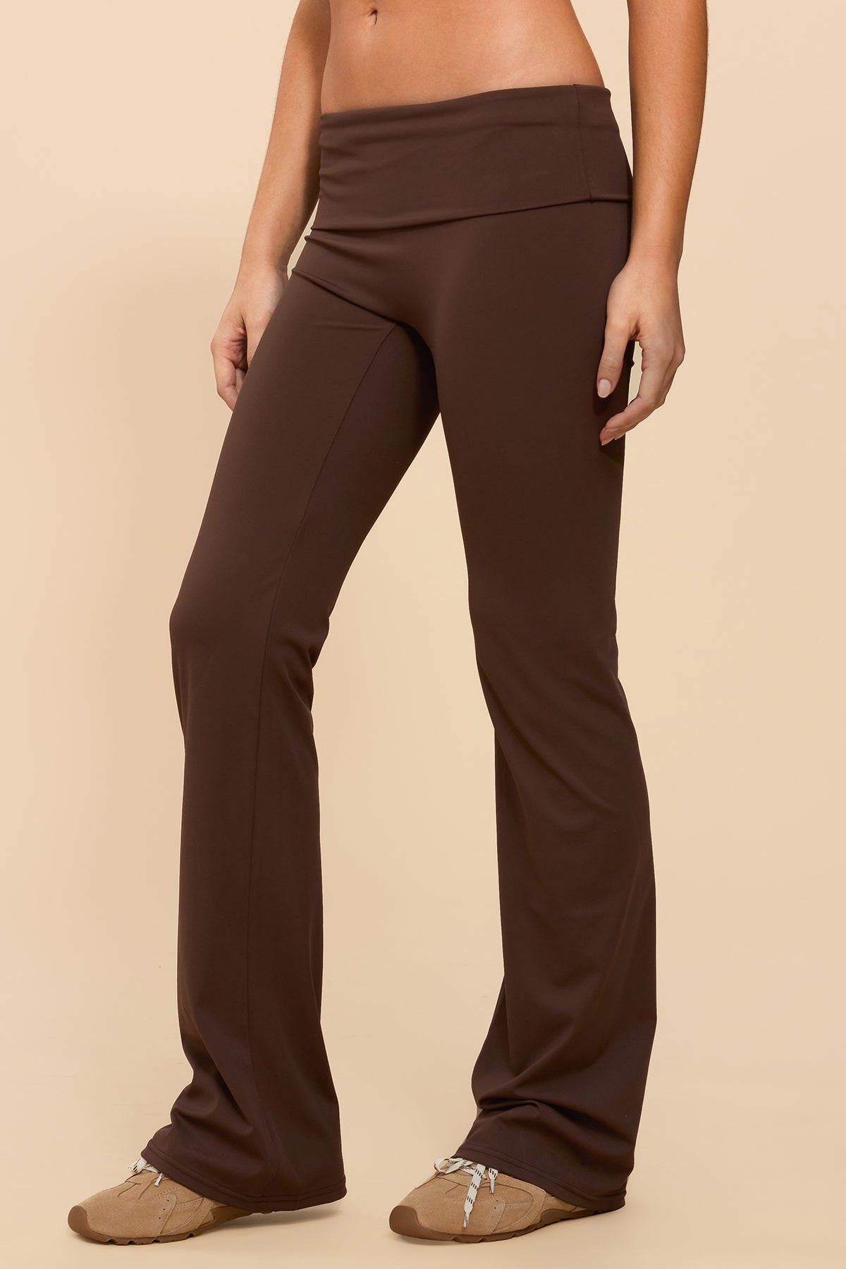 Oriane Foldover Flared Leggings