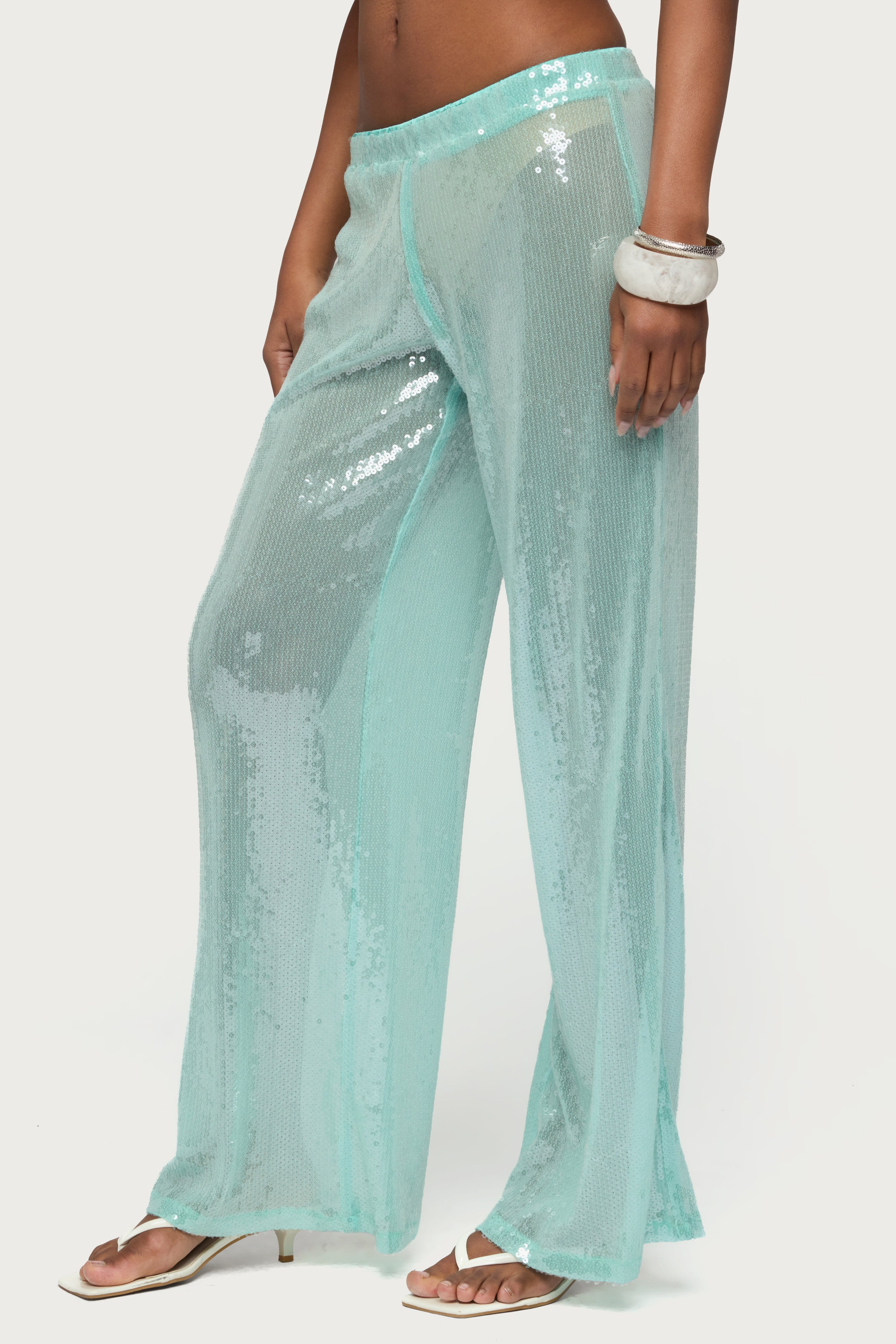 Avalee Sequin Wide Leg Pants