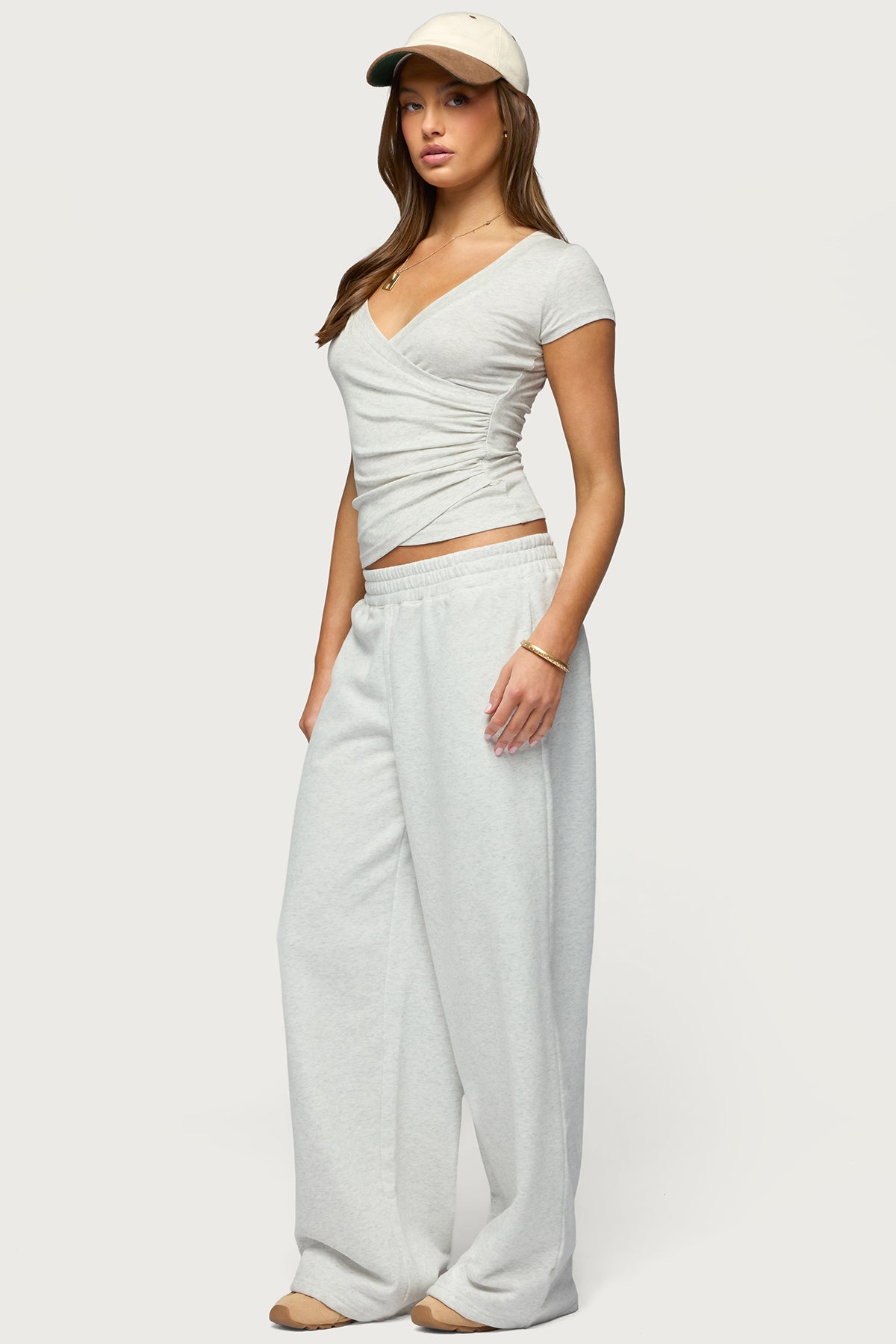 Iria V Neck Wrapped Top