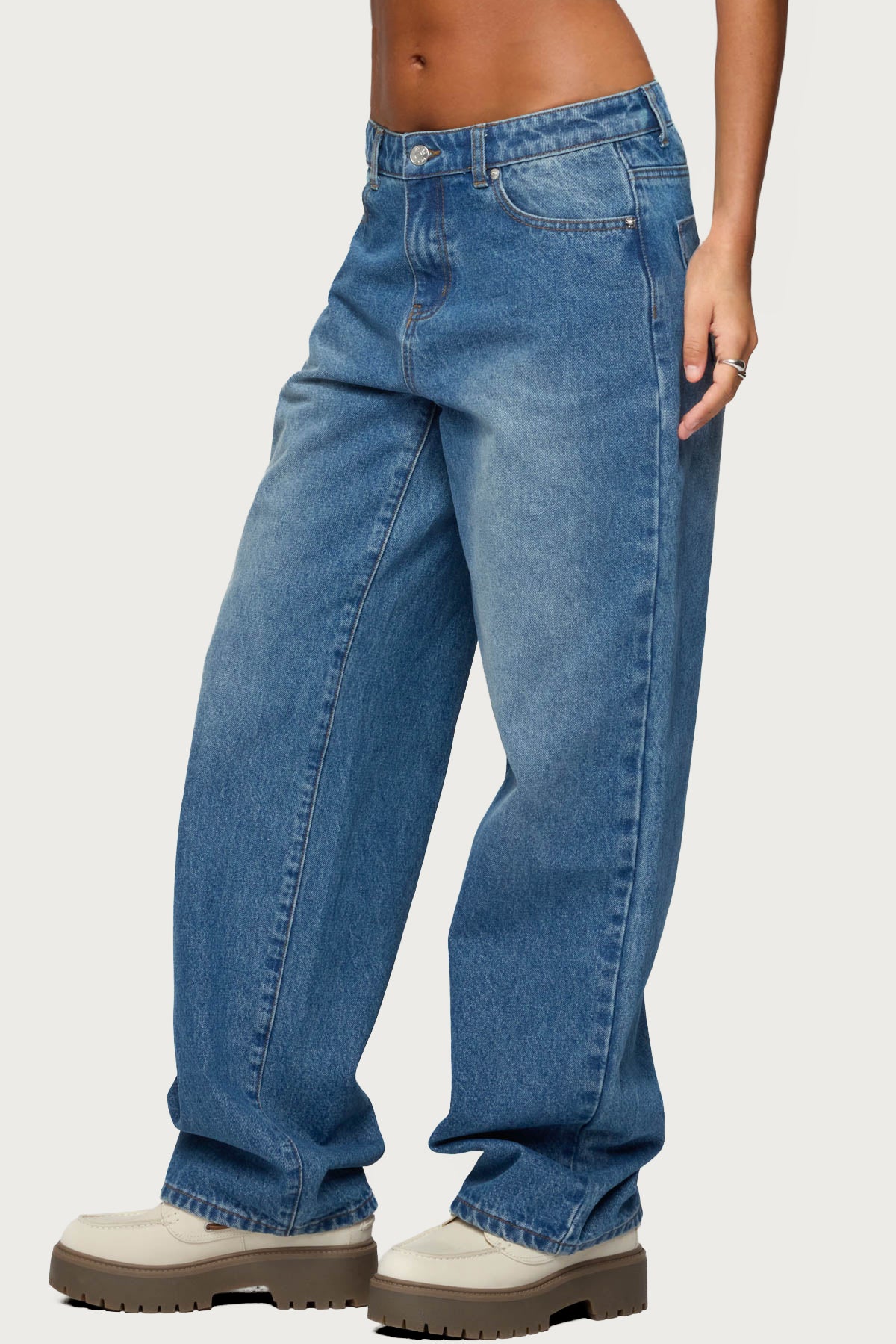 Rorie Mid Rise Straight Leg Jeans
