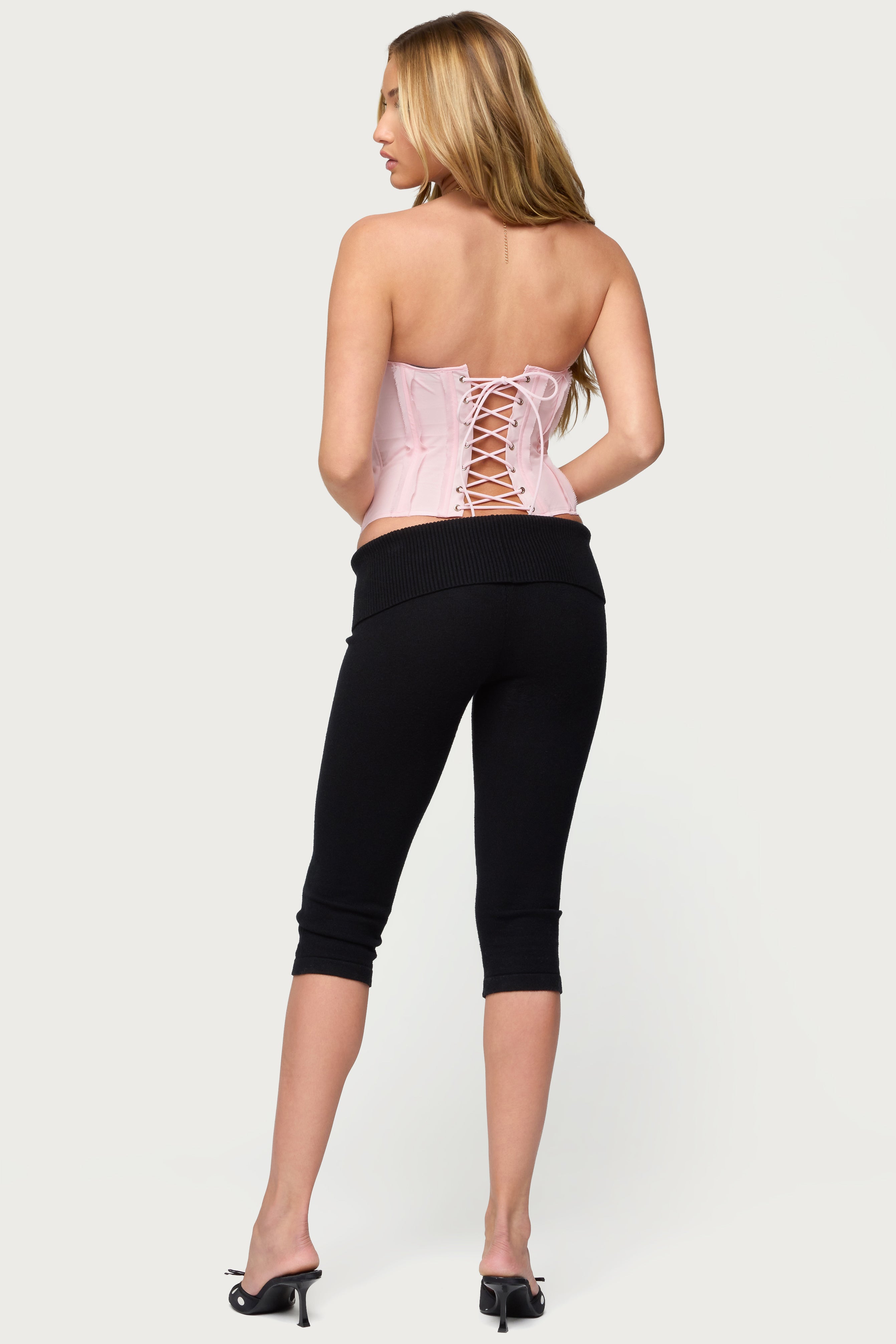 Naliah Raw Edge Strapless Corset