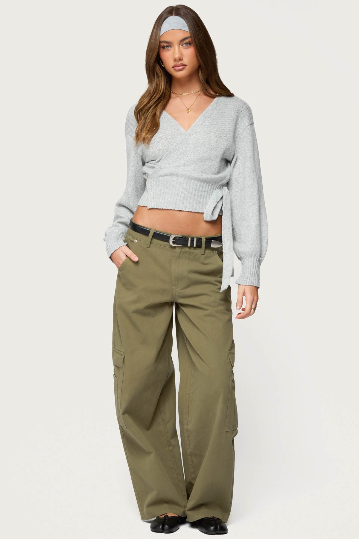 Jadah Low Rise Baggy Cargo Pants