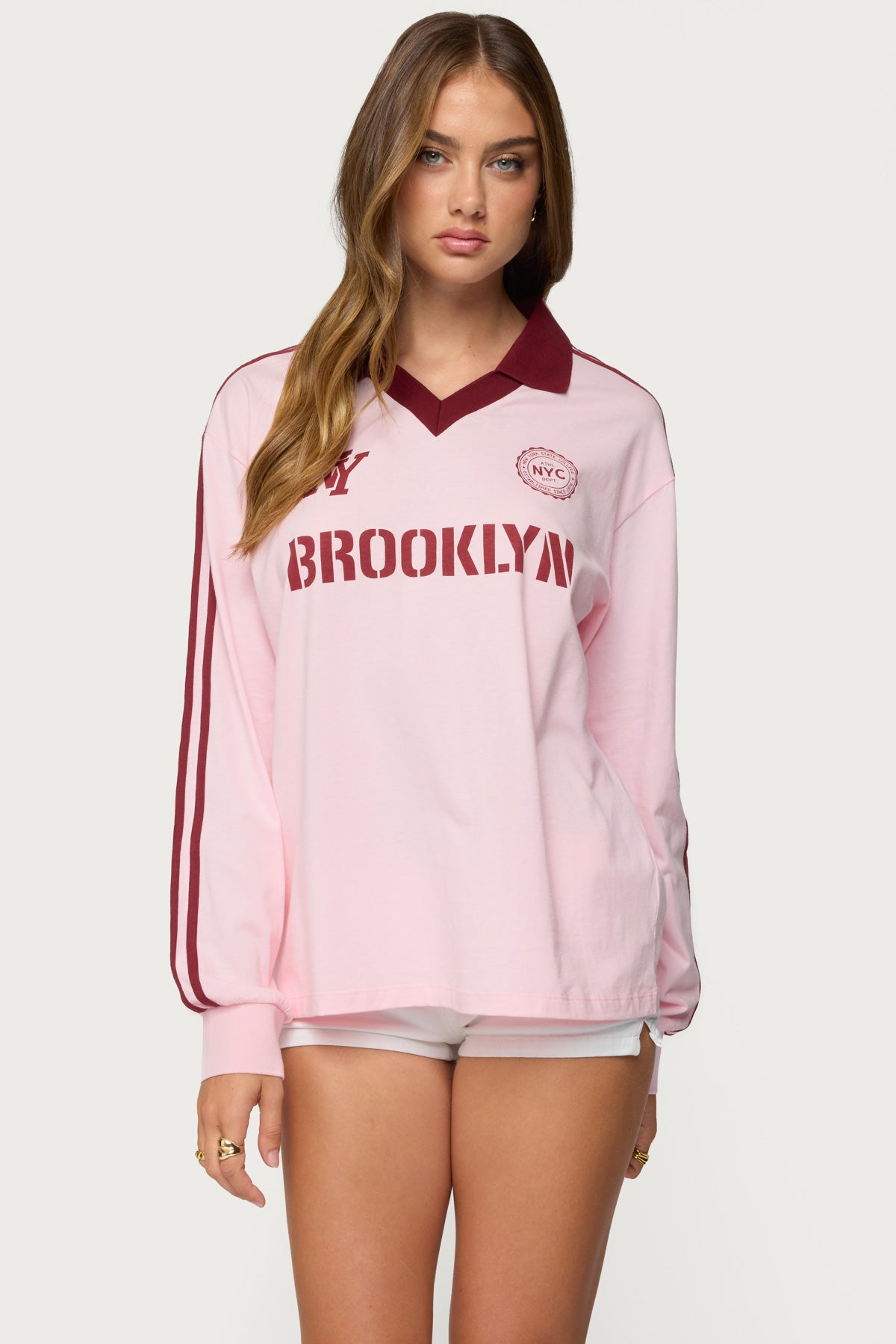 Brooklyn Contrast Oversized Polo Top