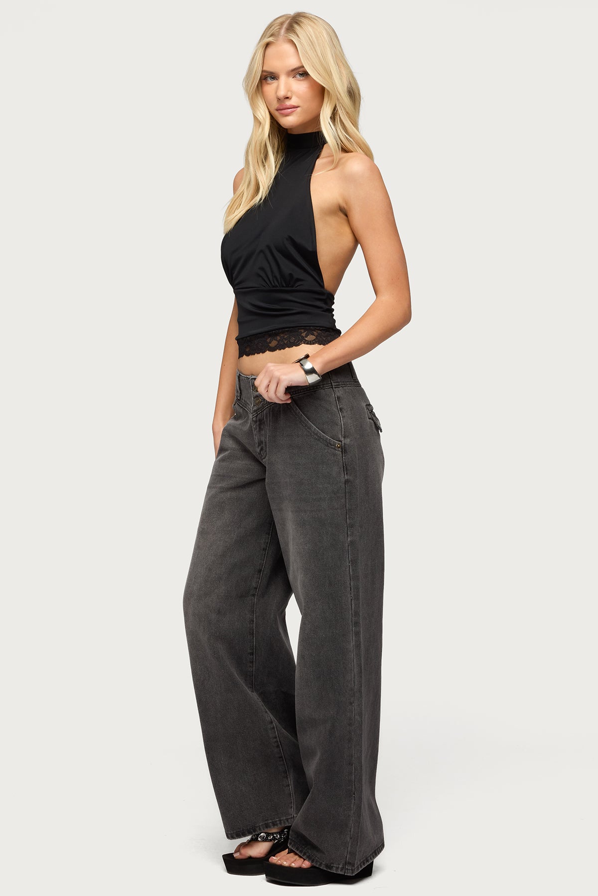 Sandra Lacey High Neck Halter Top