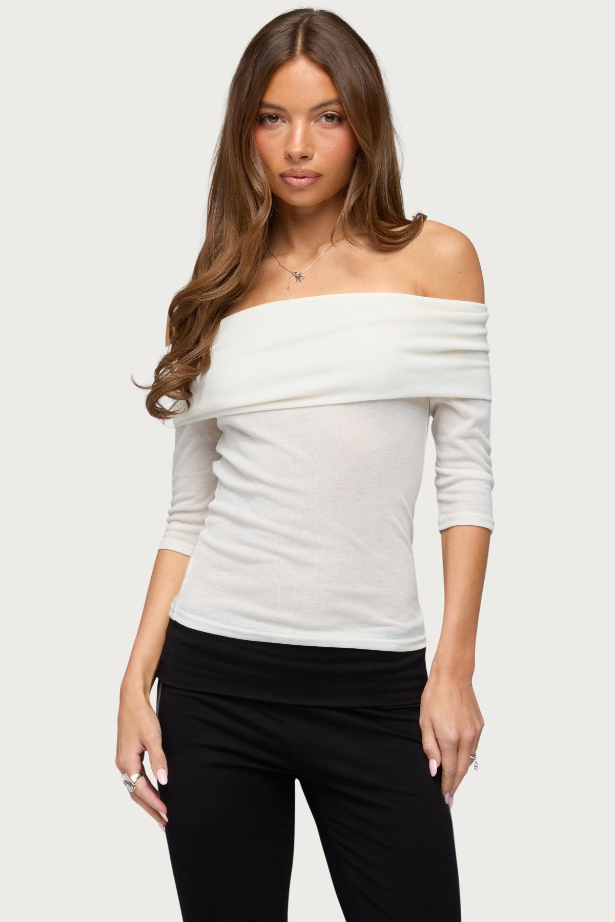 Thais Foldover Backless Top