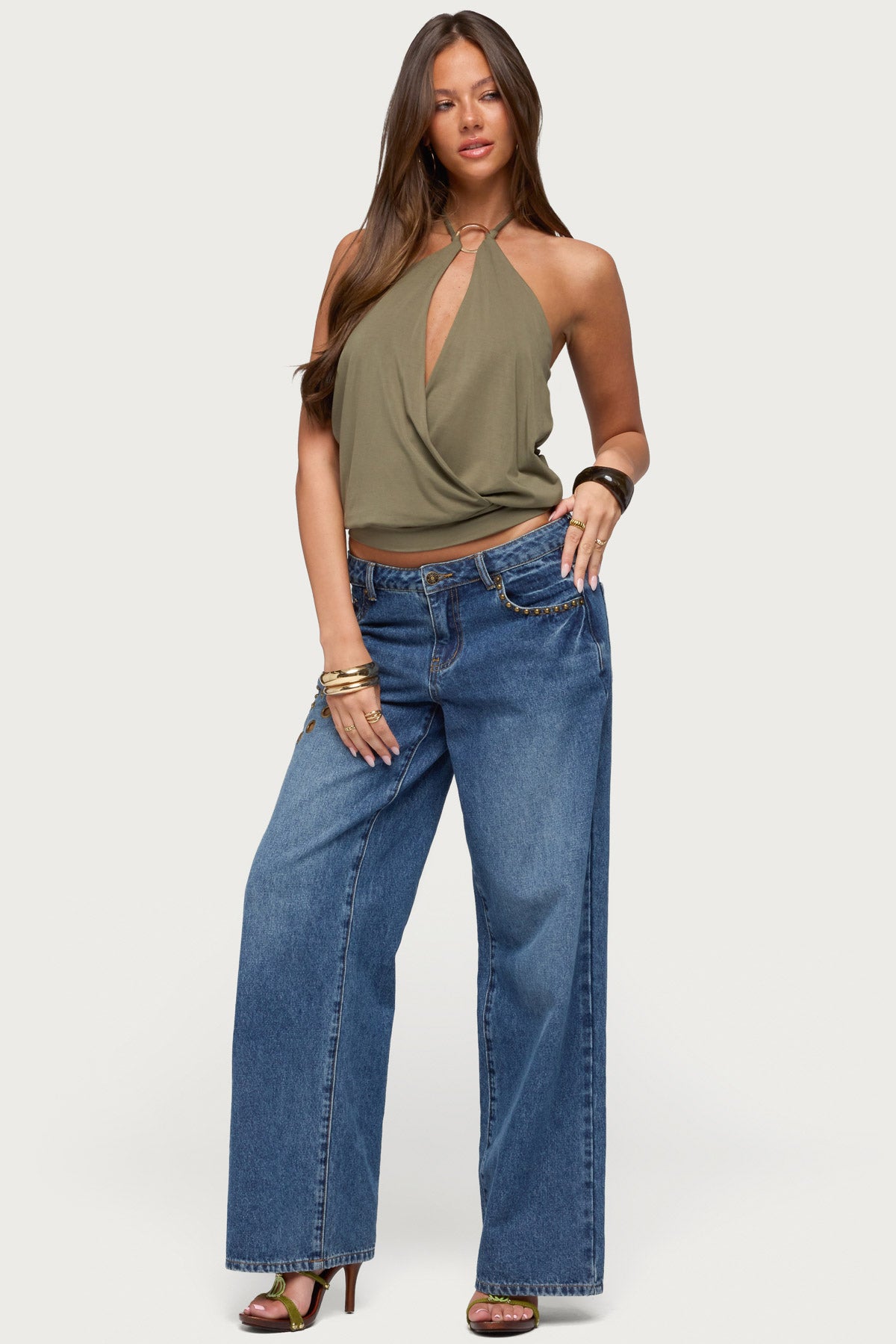 Metta Ring Cutout Halter Top