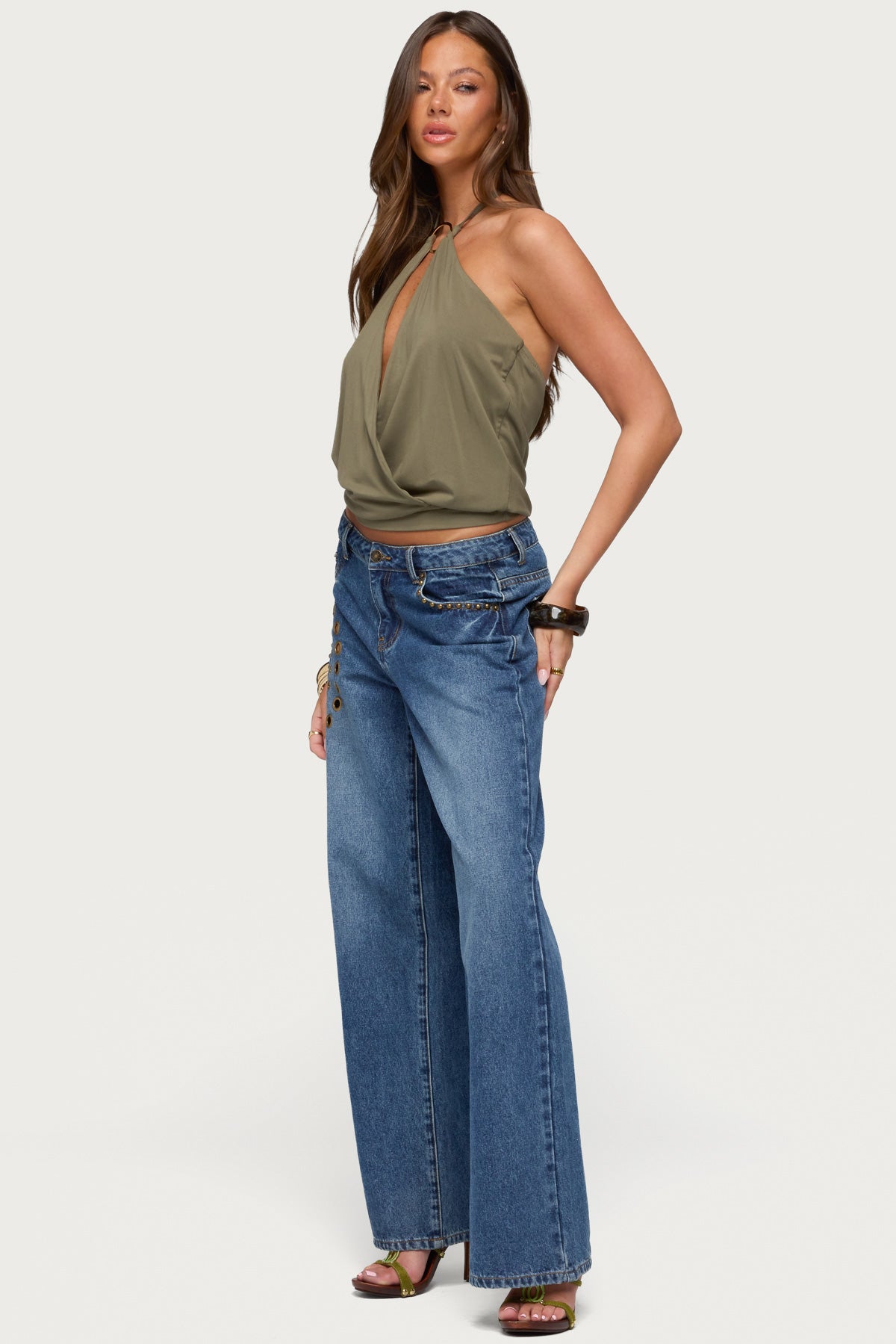 Metta Ring Cutout Halter Top