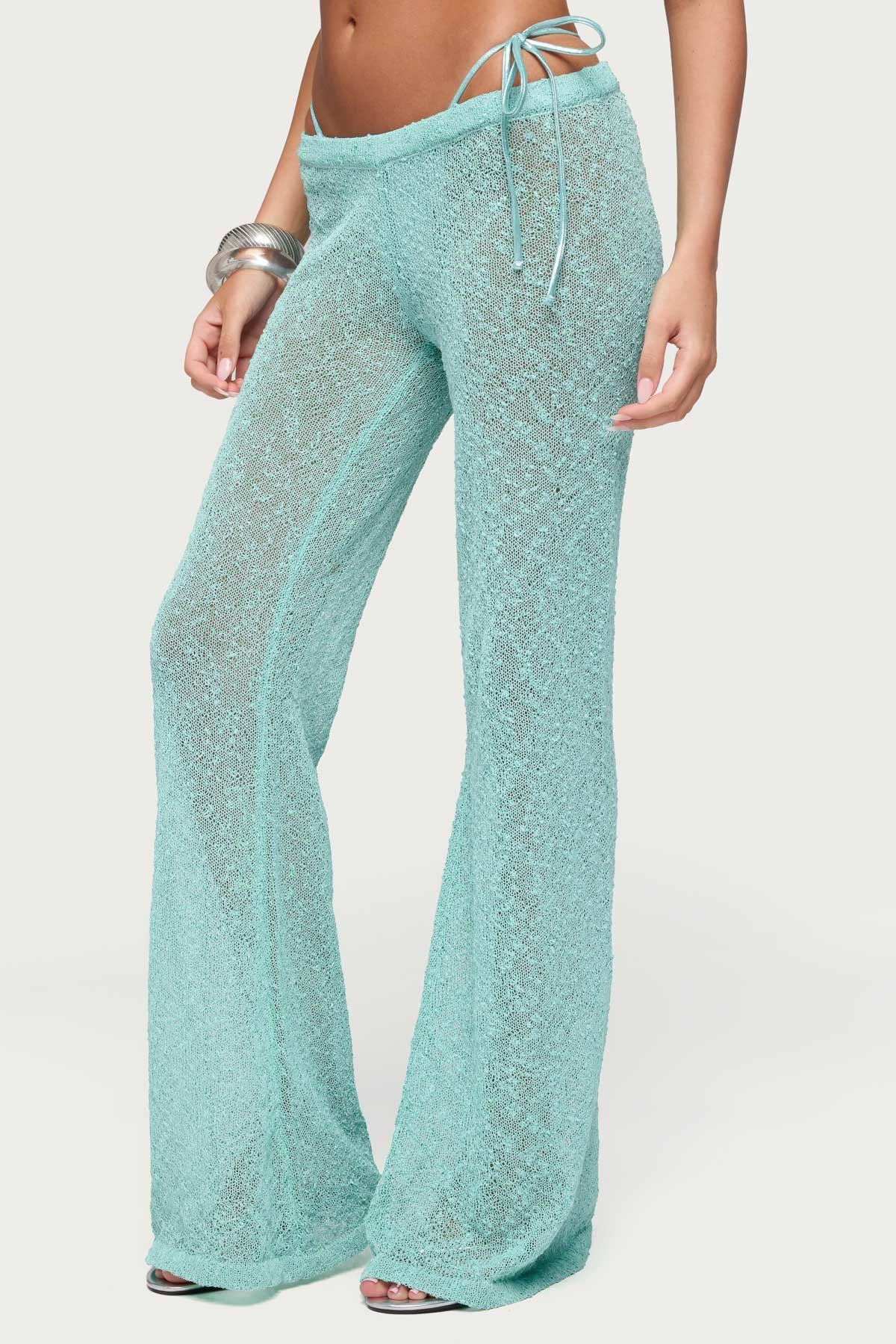 Bena Textured Knit Flared Pants