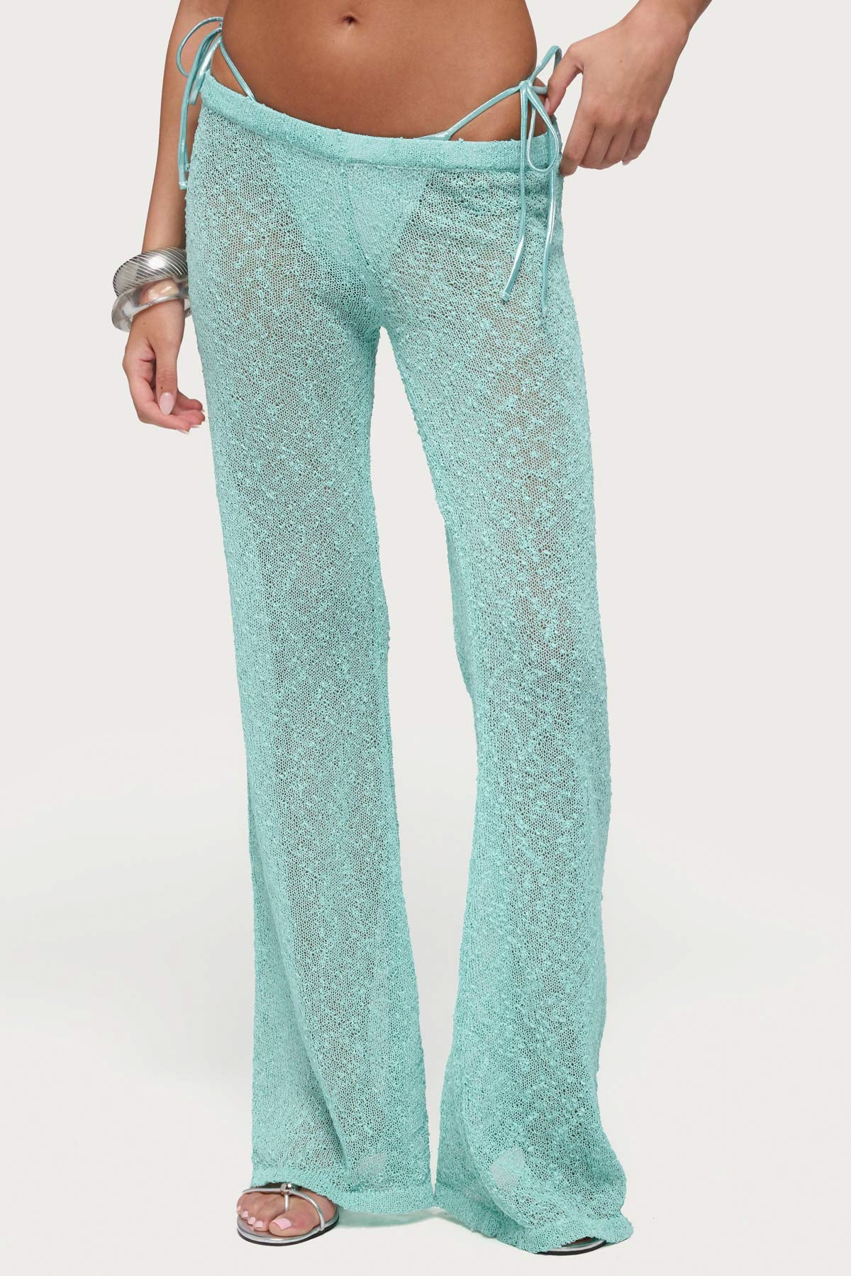 Bena Textured Knit Flared Pants