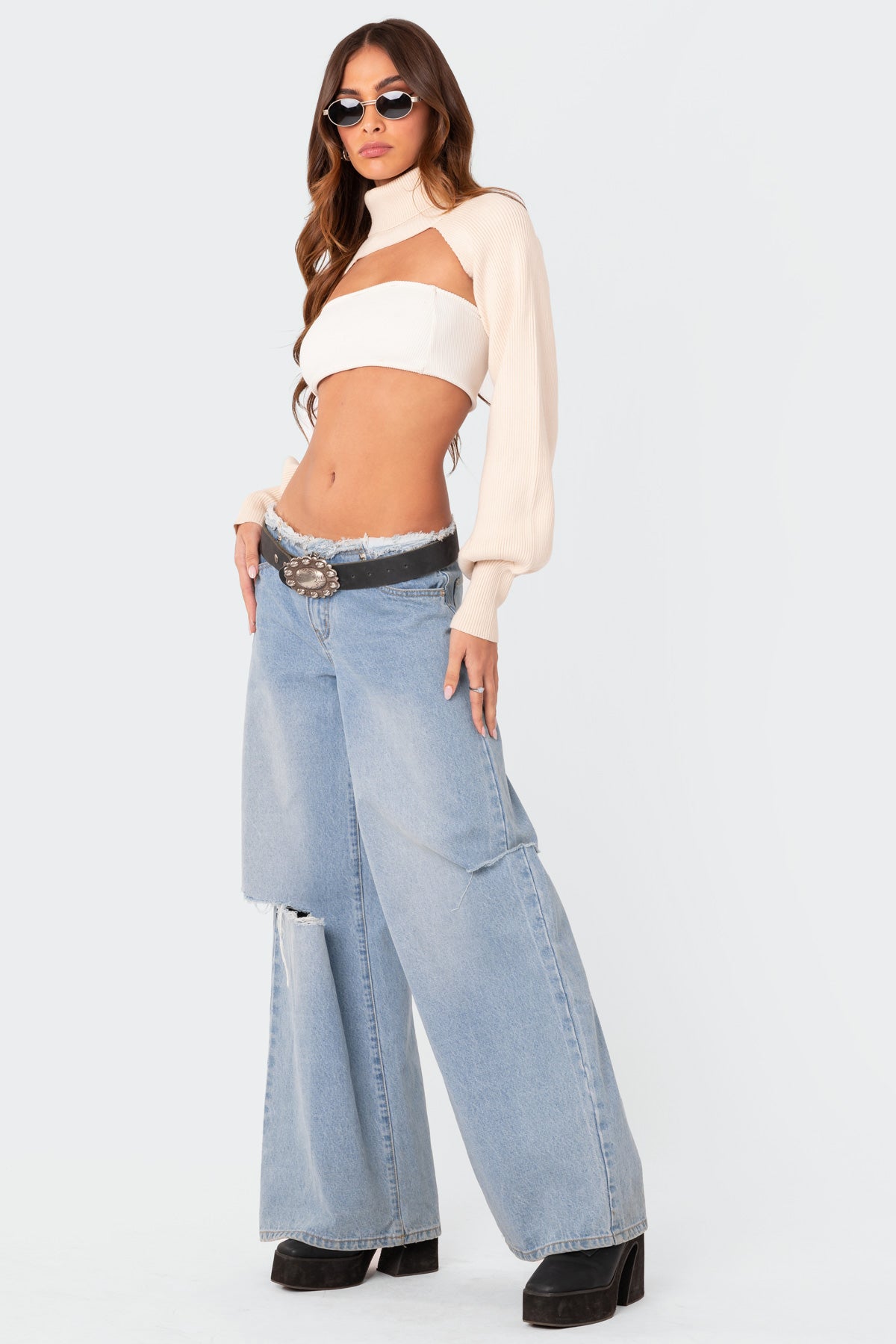 Astrid Turtle Neck Shrug Sweater