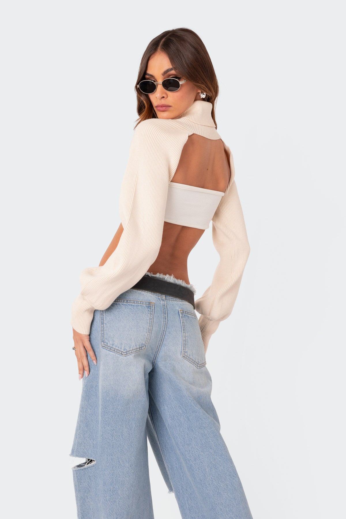 Astrid Turtle Neck Shrug Sweater