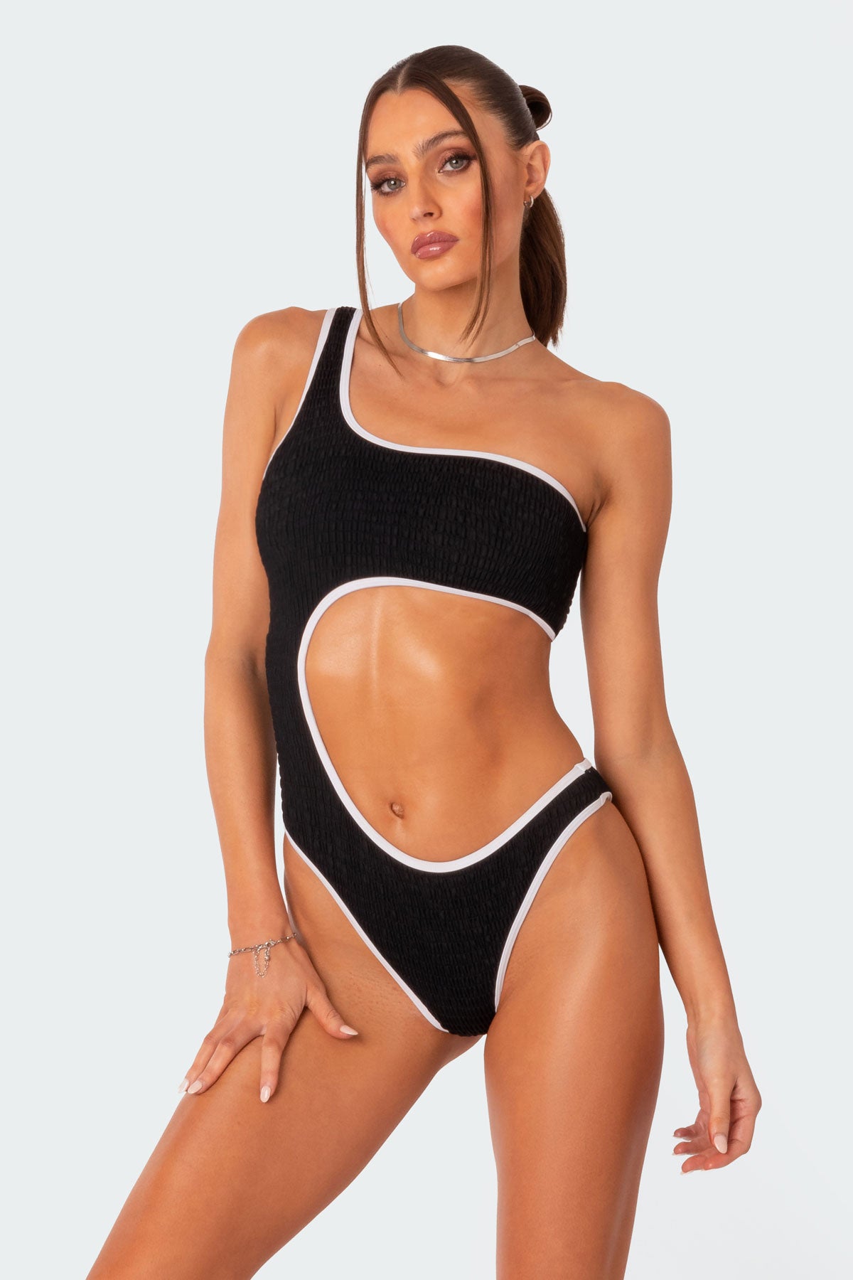 Sol Scrunch Cut Out One Piece Swimsuit