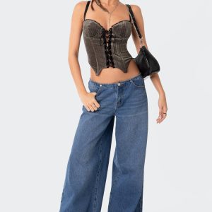 Lacey Cupped Velvet Corset