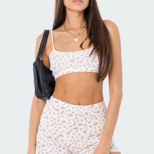 Primrose Waffle Crop Top