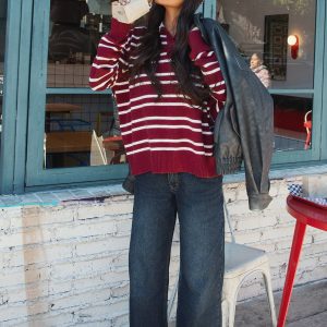Rilynn Striped Polo Sweater