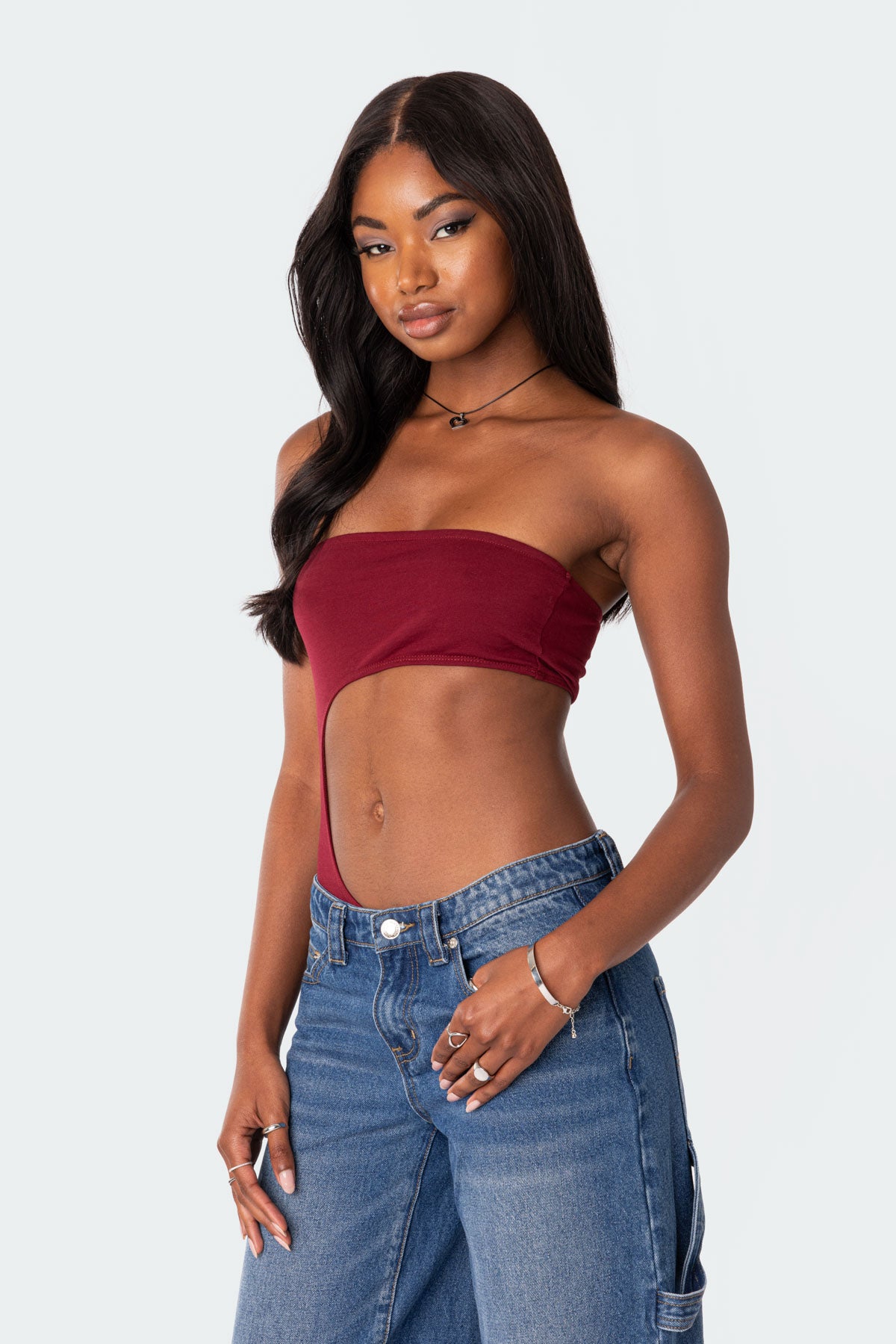 Indy Asymmetric Cut Out Bodysuit - Image 3