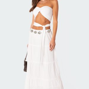 Wyatt Wrap Tie Bandeau Top