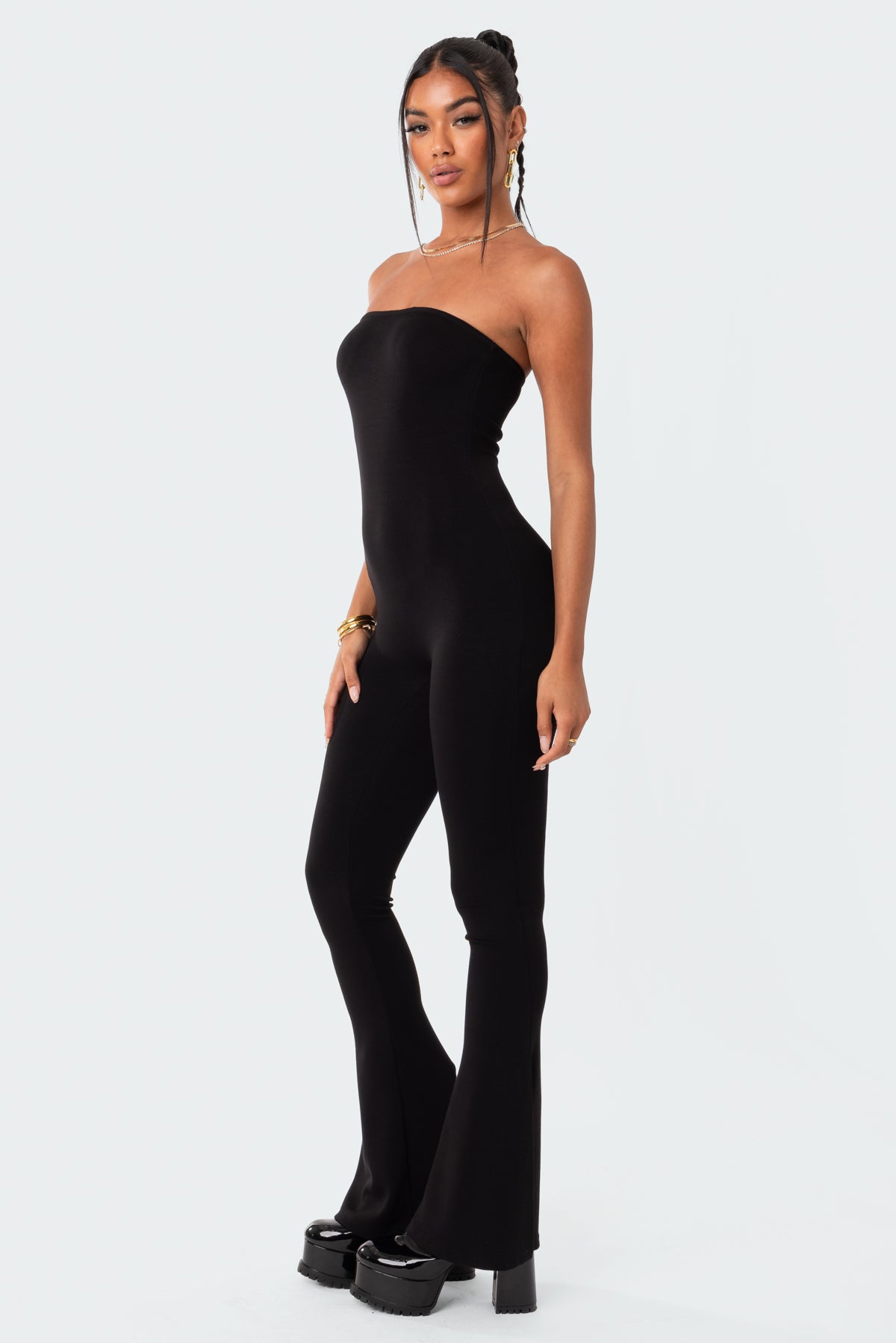 Melina Side Slits Flared Jumpsuit - Image 2
