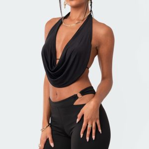 Monique Cropped Open-Back Top