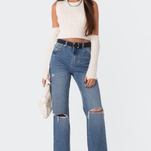 Lori High-Rise Wide Leg Jeans