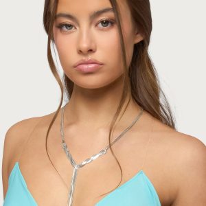 Braided Cascading Chain Necklace