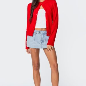 Clementine Low Rise Denim Micro Skort