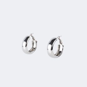 Lux Wide Hoop Earrings